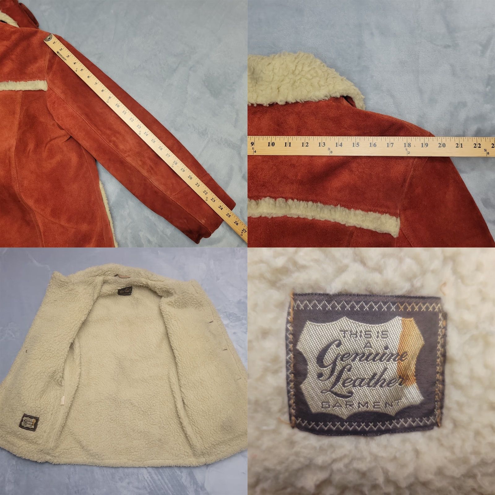 Vintage VINTAGE VTG Suede leather Jacket Mens 40 Rust Orange Western Rancher Cowboy Vancourt 70s Size US XXS / EU 40 - 9 Thumbnail