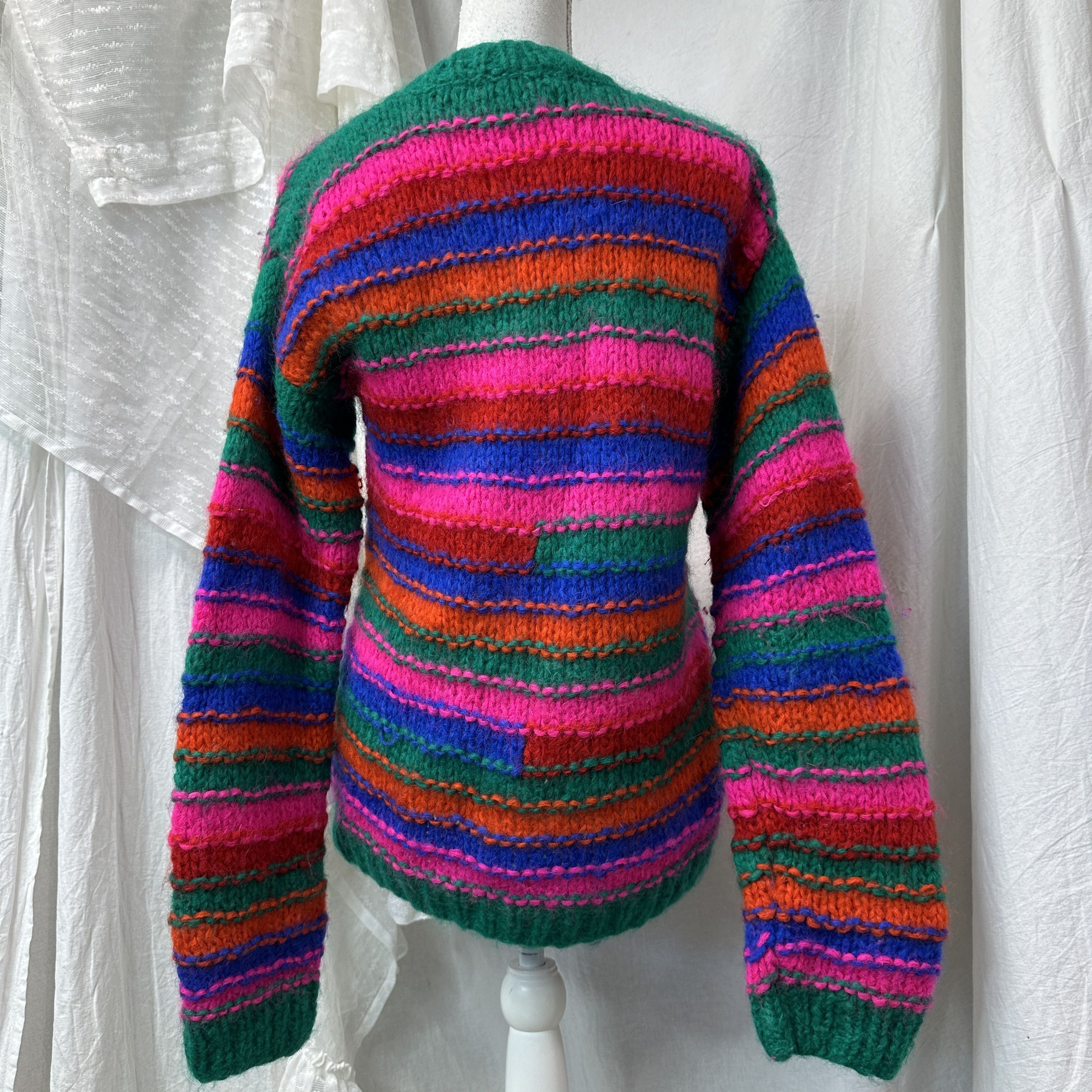 Fiorucci Vintage Woolen Striped Knitted Fiorucci Sweater Y2K Size M / US 6-8 / IT 42-44 - 7 Thumbnail