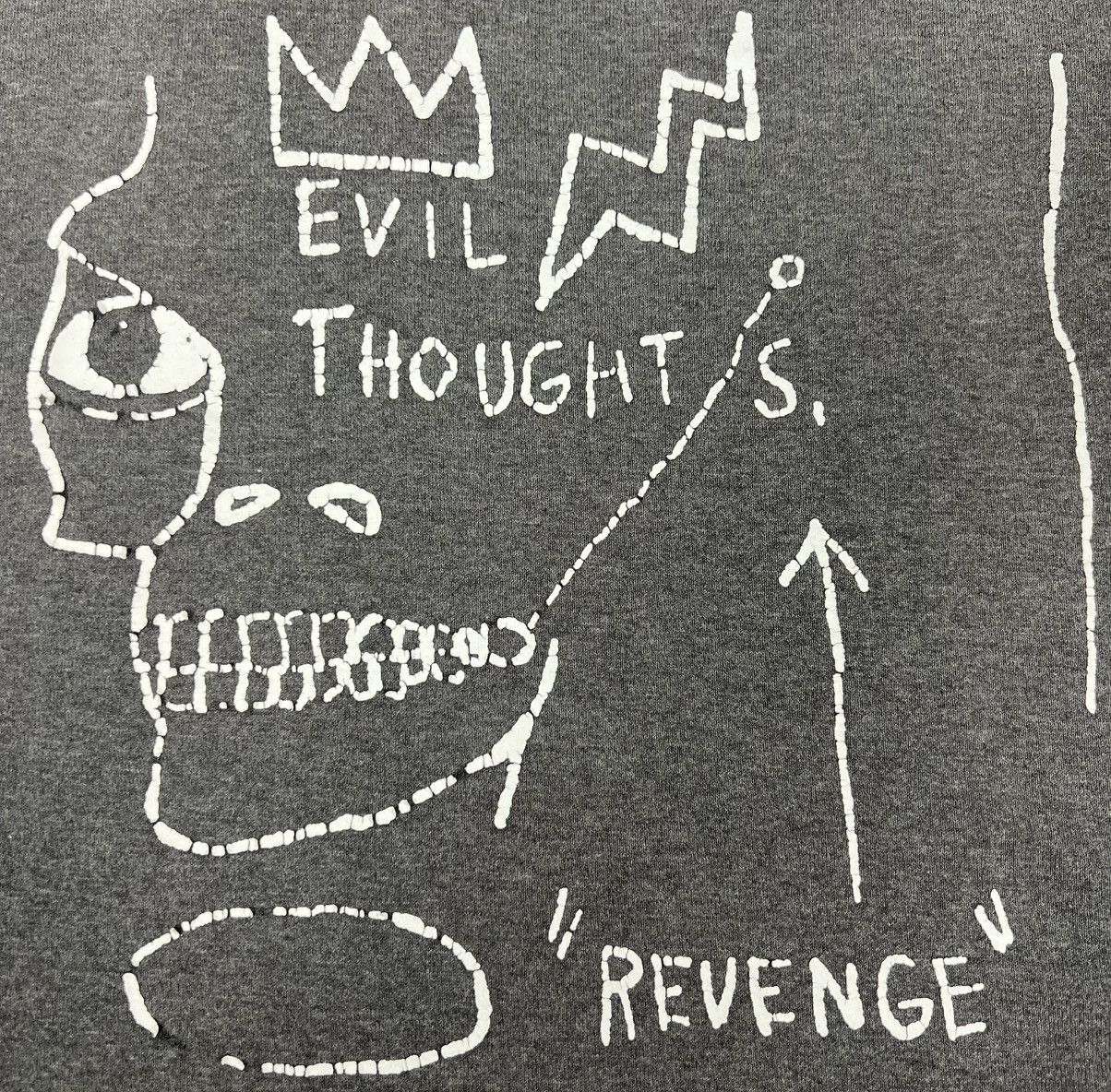 Jean-Michel Basquiat Vintage Distressed Jean Michel Basquiat “evil thoughts” Tee Size US L / EU 52-54 / 3 - 9 Thumbnail