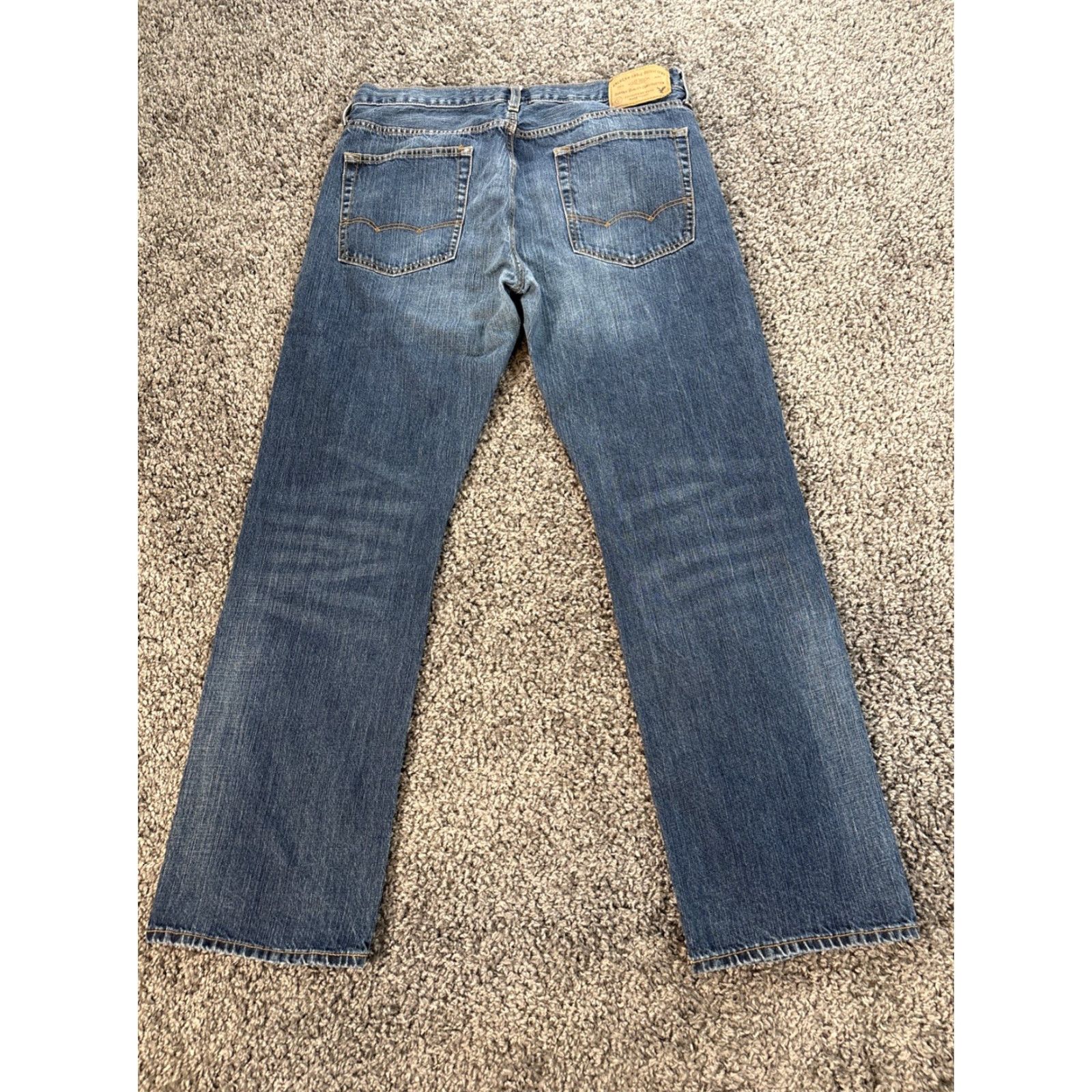 American Eagle Outfitters VINTAGE American Eagle Outfitters Jeans Men 34x31 Jeans Denim Blue Distressed 90s Wide-Leg Relaxed Baggy Pockets Size US 34 / EU 50 - 6 Thumbnail