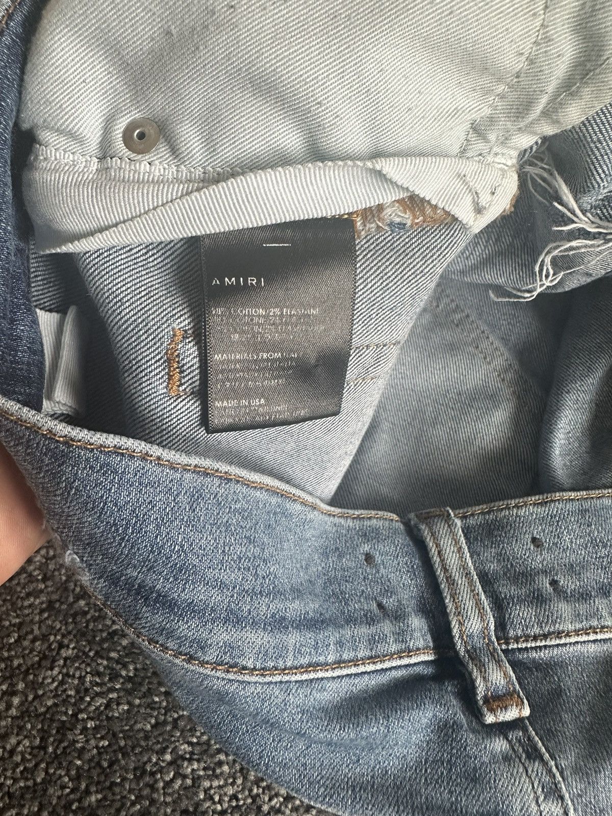 Amiri Amiri Indigo Distressed Jeans Size US 34 / EU 50 - 11 Thumbnail