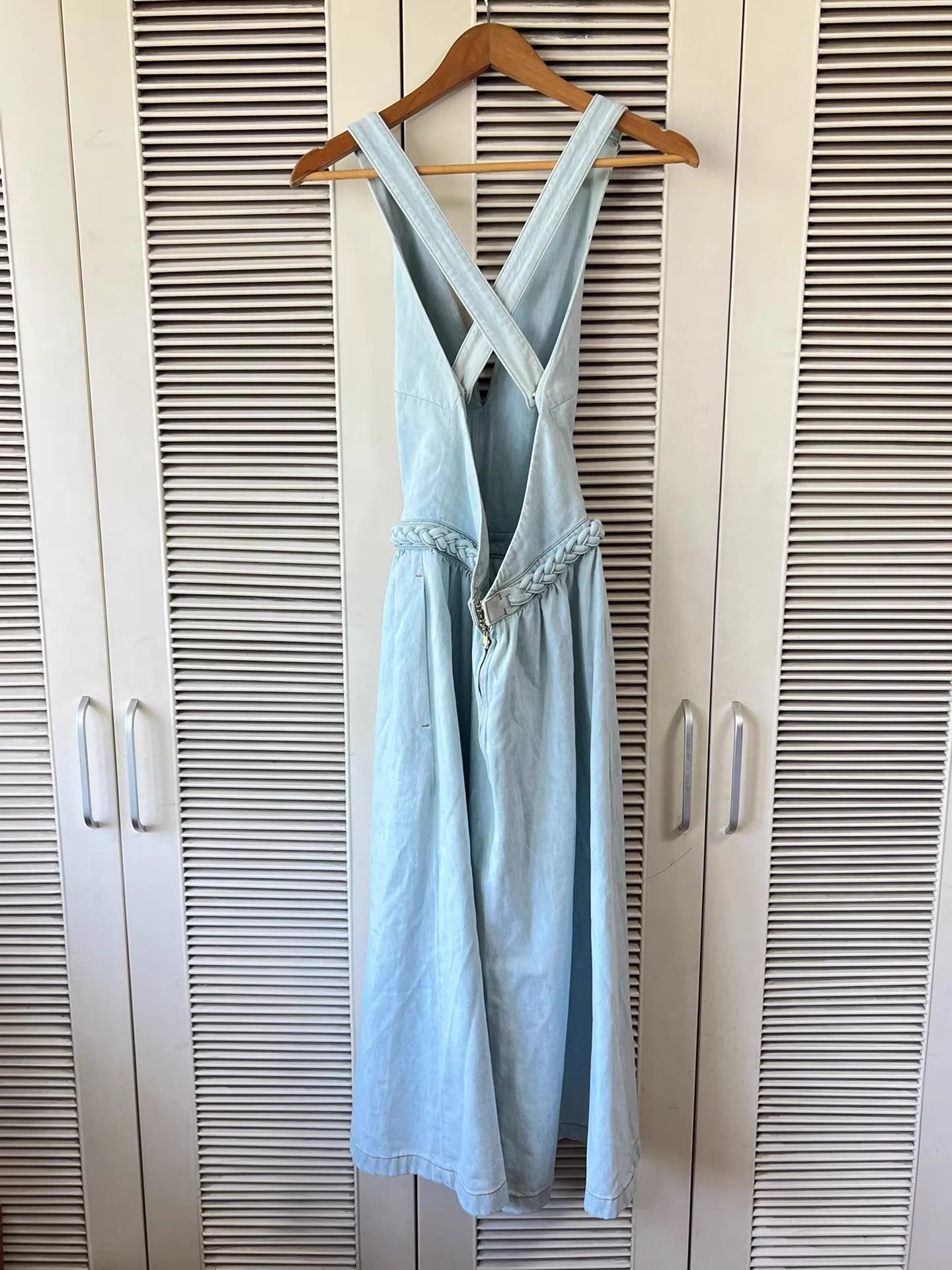 Valentino Valentino 04 Light Blue Denim Open Back Dress 165/80A Size S / US 4 / IT 40 - 2 Thumbnail