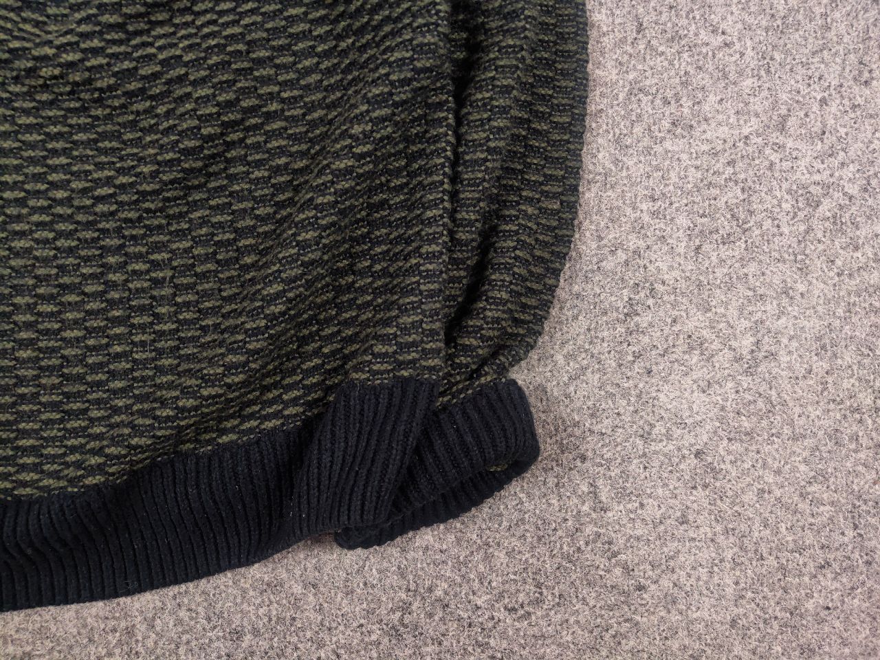 Folk Folk Design Dark Green Black Blend Knit Sweater Vintage Size US S / EU 44-46 / 1 - 6 Thumbnail