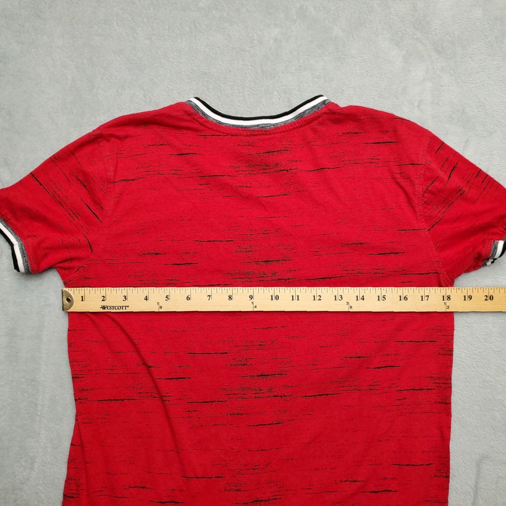 Vintage BKC Shirt Womens Medium Red V-Neck Short Sleeve Cotton Blend Casual TEE Size M / US 6-8 / IT 42-44 - 6 Thumbnail