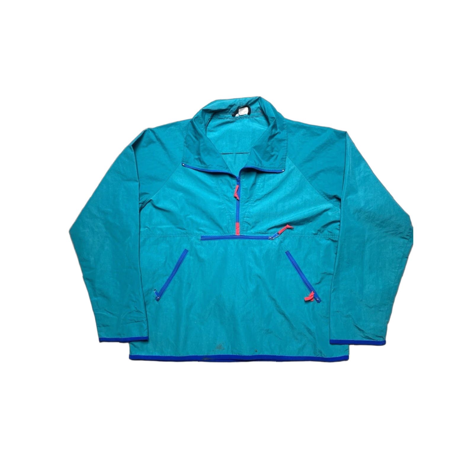 Altea VINTAGE 80s Anorak Windbreaker Jacket Pullover Half Zip Teal Blue Adult XL Jacket Mens Windbreaker 80s Size US XL / EU 56 / 4 - 1 Thumbnail