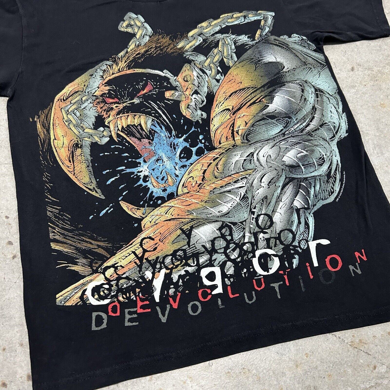 Fruit Of The Loom Vintage SPAWN Cygor Devolution TV Show Movie Black T-Shirt Size US M / EU 48-50 / 2 - 2 Thumbnail