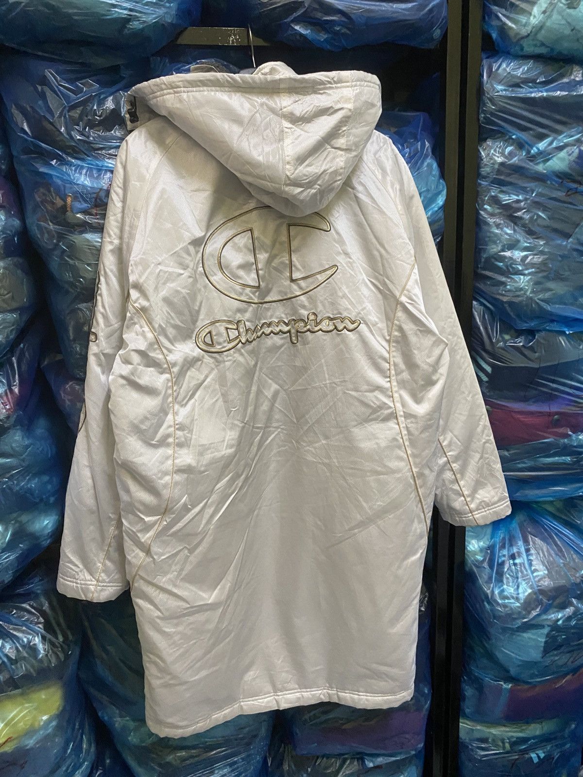 Champion Vintage Champion Japan Longline Hooded Jacket Embroidered Size US S / EU 44-46 / 1 - 10 Thumbnail