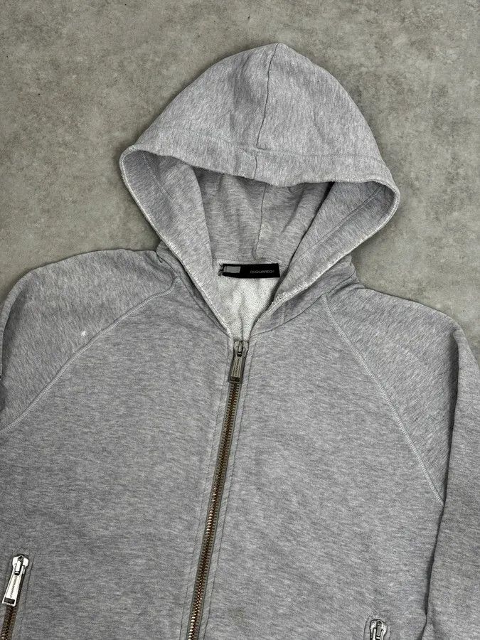 Dsquared2 SS2005 Dsquared2 Grey Signature Distressed Zip-up Hoodie Size US M / EU 48-50 / 2 - 6 Thumbnail