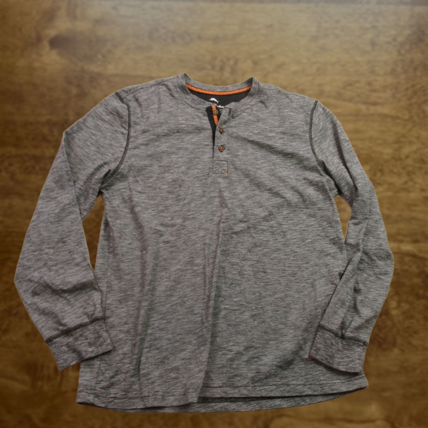 Tommy Bahama Tommy Bahama Sweater Mens Medium Long Sleeve Pullover Gray Henley Shirt Pullover Authentic Casual Knit Logo Button Crew Neck All Seasons Regular Fit Size US M / EU 48-50 / 2 - 1 Thumbnail