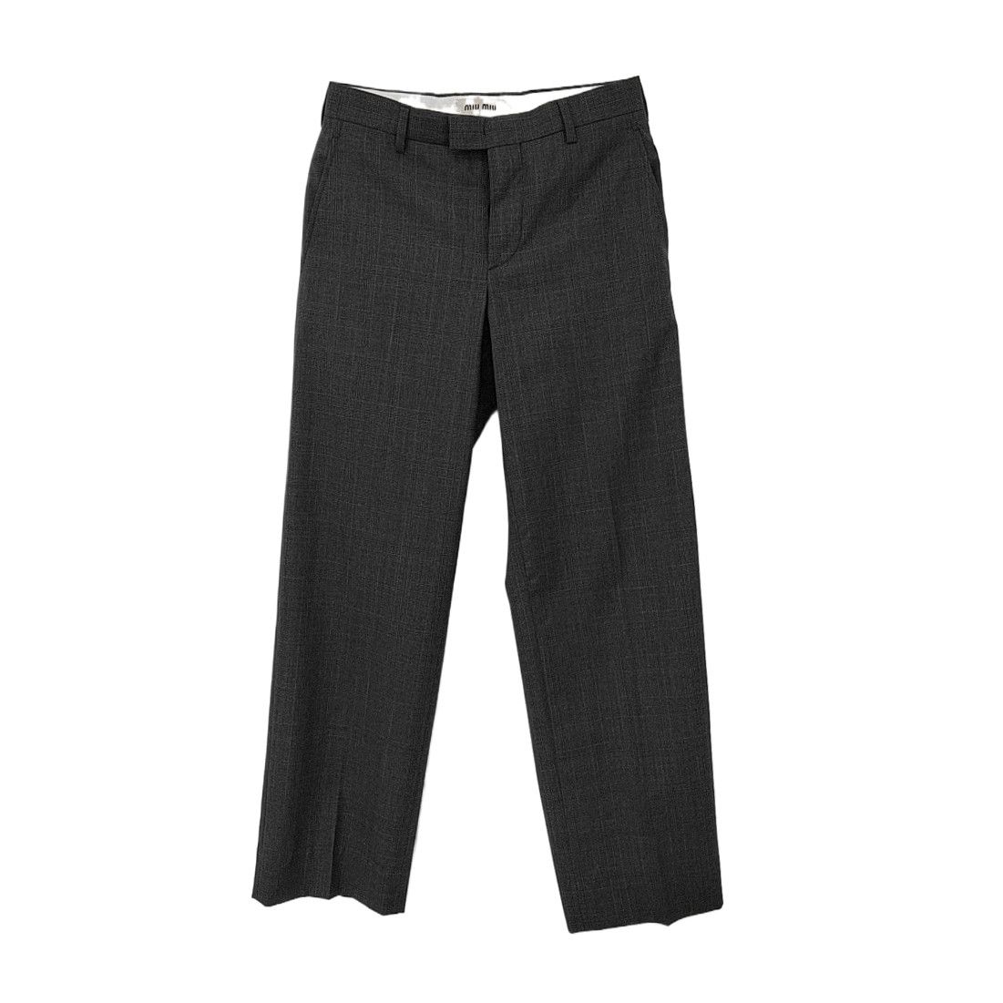 Miu Miu Miu Miu Dark Gray Wool Casual Pants 44 Size US 28 / EU 44 - 1 Thumbnail
