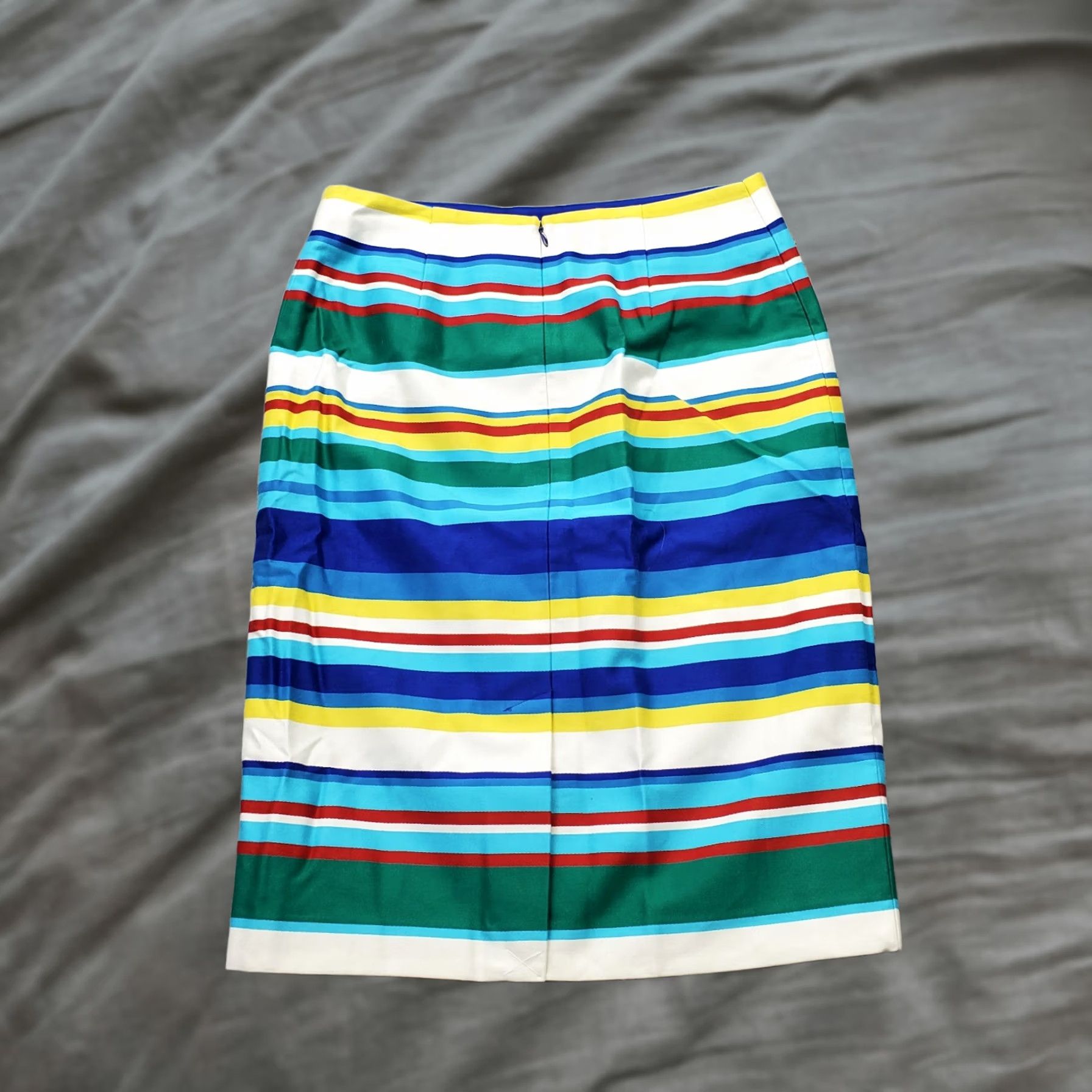 Talbots Talbots Women 4 Striped Straight & Pencil Skirt Lightweight Lined Back Zip Size 4 Multicolor Swing Casual Formal Party/Cocktail NWT Size 27" / US 4 / IT 40 - 1 Thumbnail