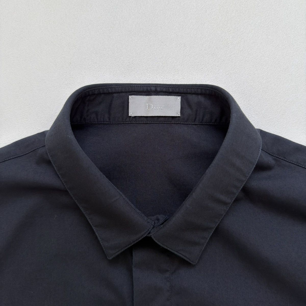 Dior Hedi Slimane Era Black Cotton Shirt Size US M / EU 48-50 / 2 - 4 Thumbnail