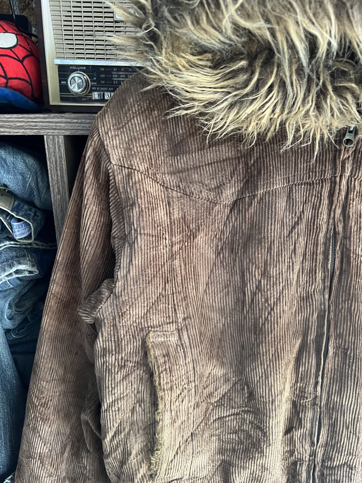 Billabong 🔥Billabong Faux Fur Corduroy Zipper Jacket Hoodie Size US M / EU 48-50 / 2 - 5 Thumbnail