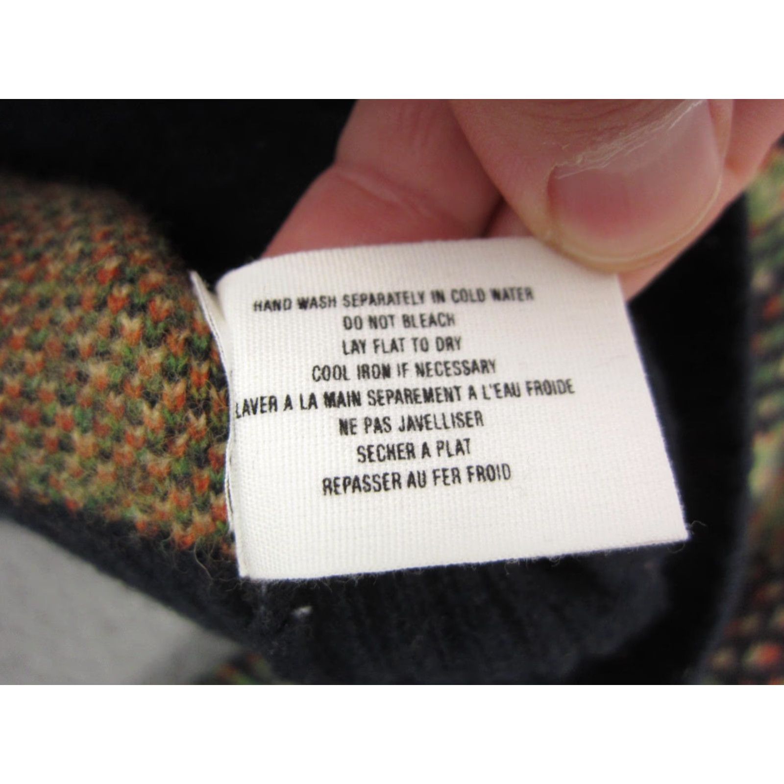 Arrow Sparrow Jacket Womens Medium Green Wool Knit Cardigan Houndstooth Button Casual Formal City Classic Vintage No Size M / US 6-8 / IT 42-44 - 7 Thumbnail