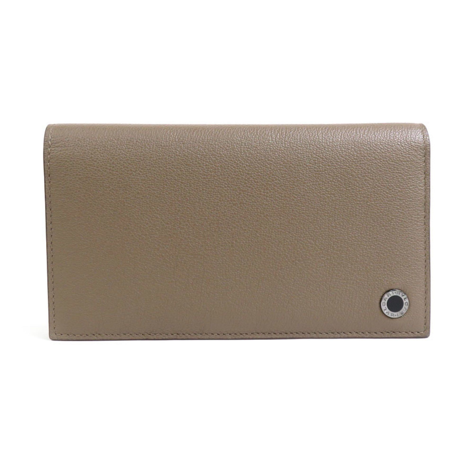 Bvlgari BVLGARI bi-fold long wallet leather khaki brown x turquoise blue men's h30490k Size ONE SIZE - 1 Thumbnail