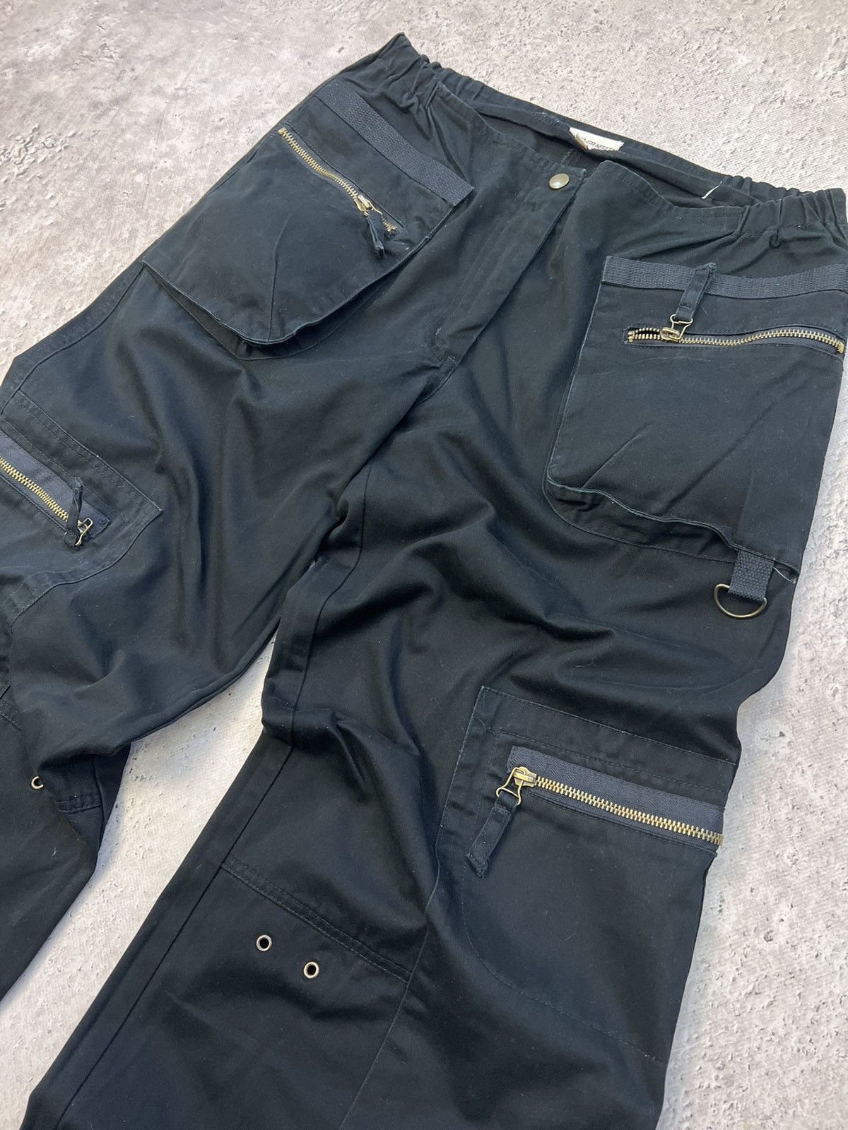 Japanese Brand × Junya Watanabe Y2K Vintage Streetwear black Camo Cargo Baggy Jeans sh Size US 31 - 6 Thumbnail