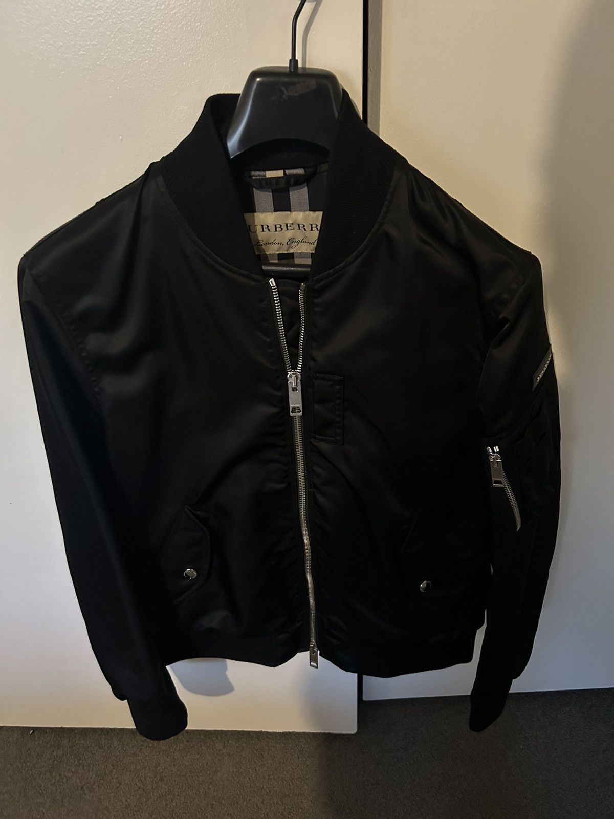 Burberry Burberry Check Lined Bomber Jacket, Style 4044800, Size 67B Size US L / EU 52-54 / 3 - 1 Thumbnail