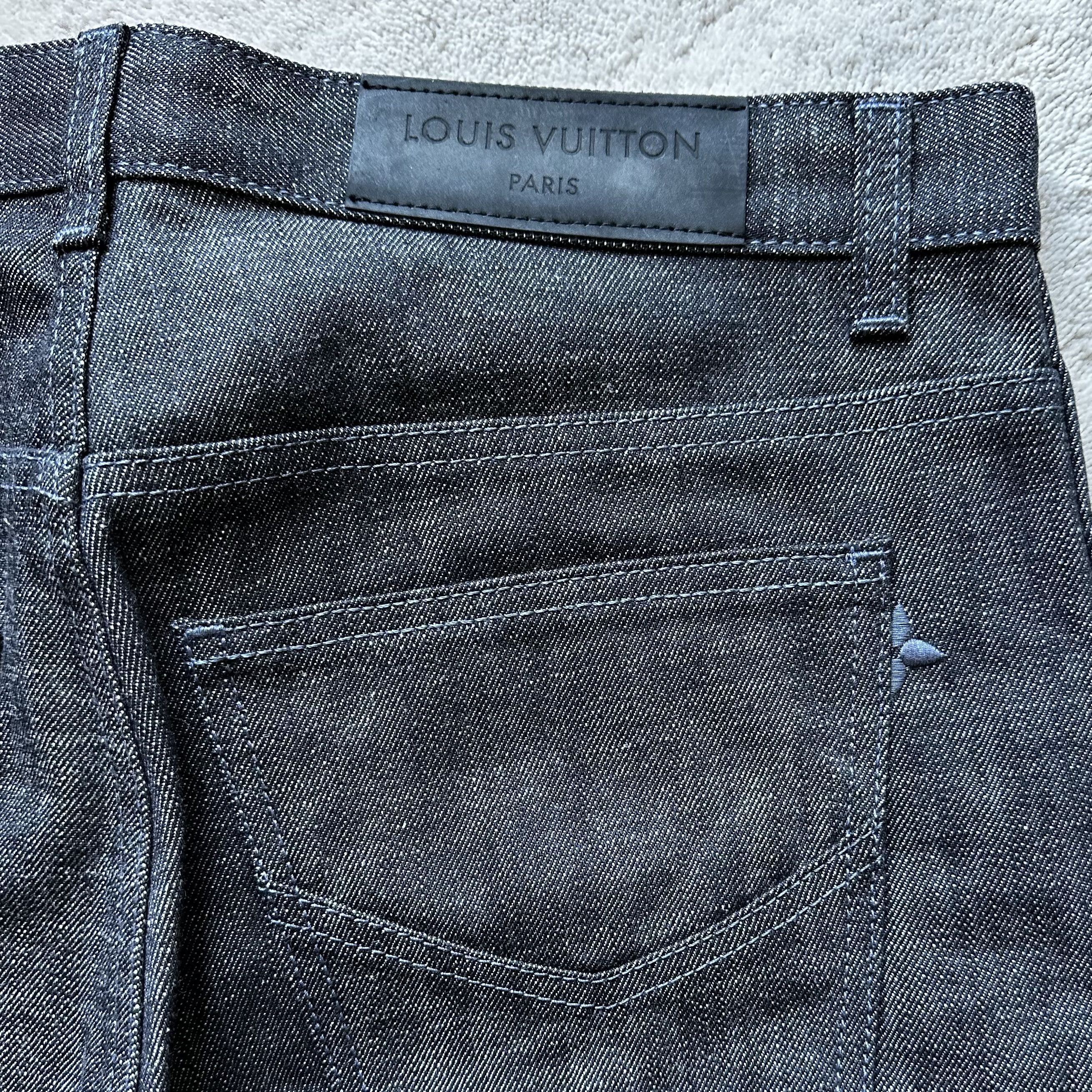 Louis Vuitton LOUIS VUITTON Dk Grey RAW COTTON DENIM Slim JEANS Sz 40 FR Size US 31 - 12 Thumbnail