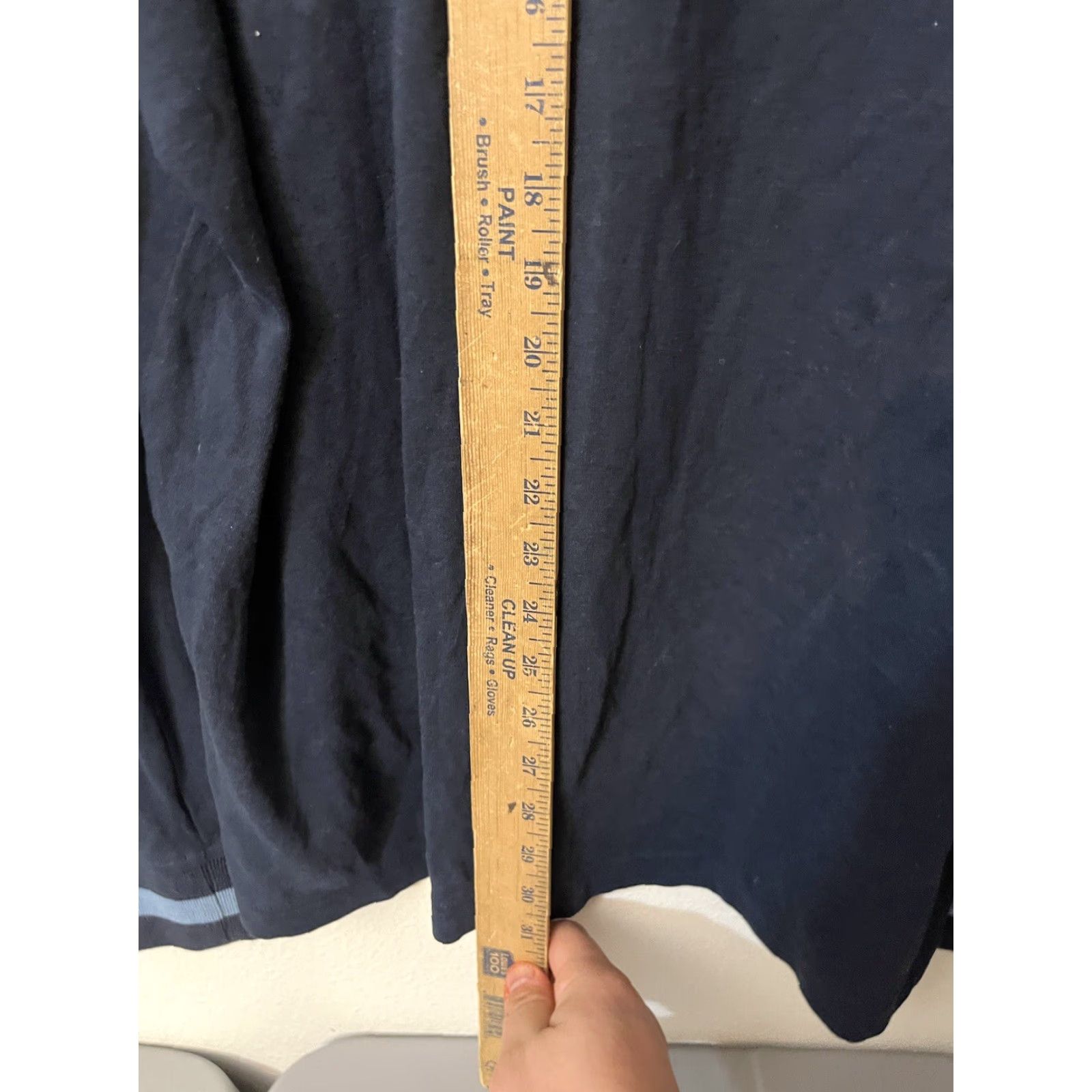 Tommy Hilfiger TOMMY HILFIGER Men's Custom Fit Long Sleeve Polo Shirt XL Navy Blue Solid 100% Cotton Size US XL / EU 56 / 4 - 4 Thumbnail