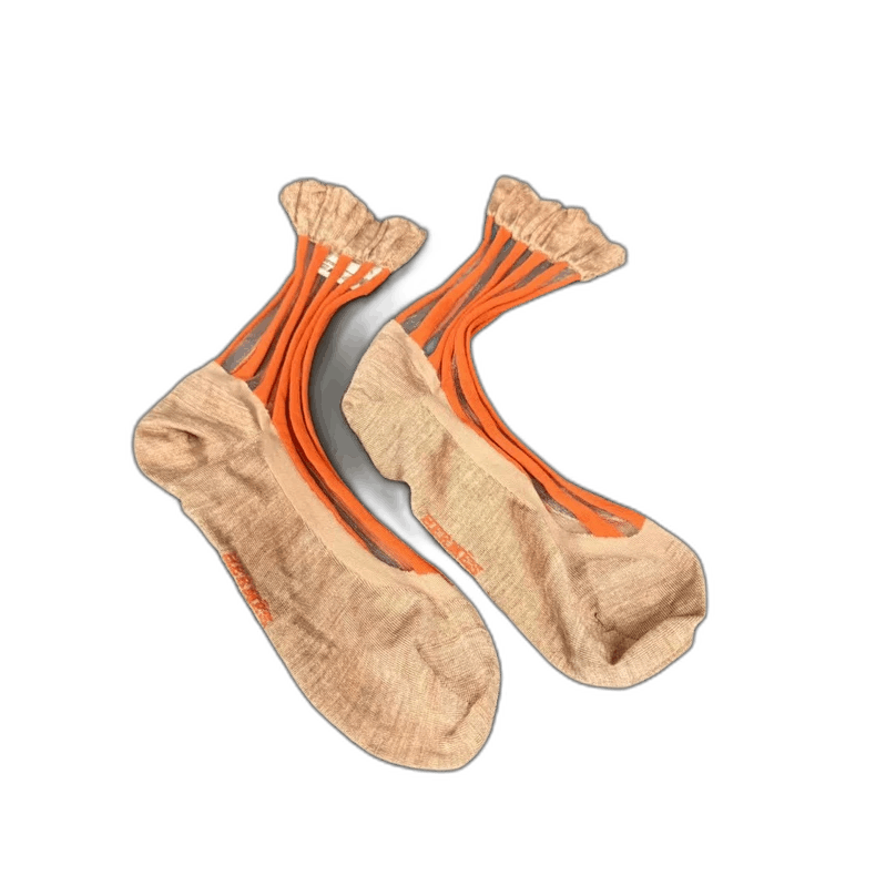 Hermes Hermes Socks with Orange Stripes Size ONE SIZE - 1 Thumbnail