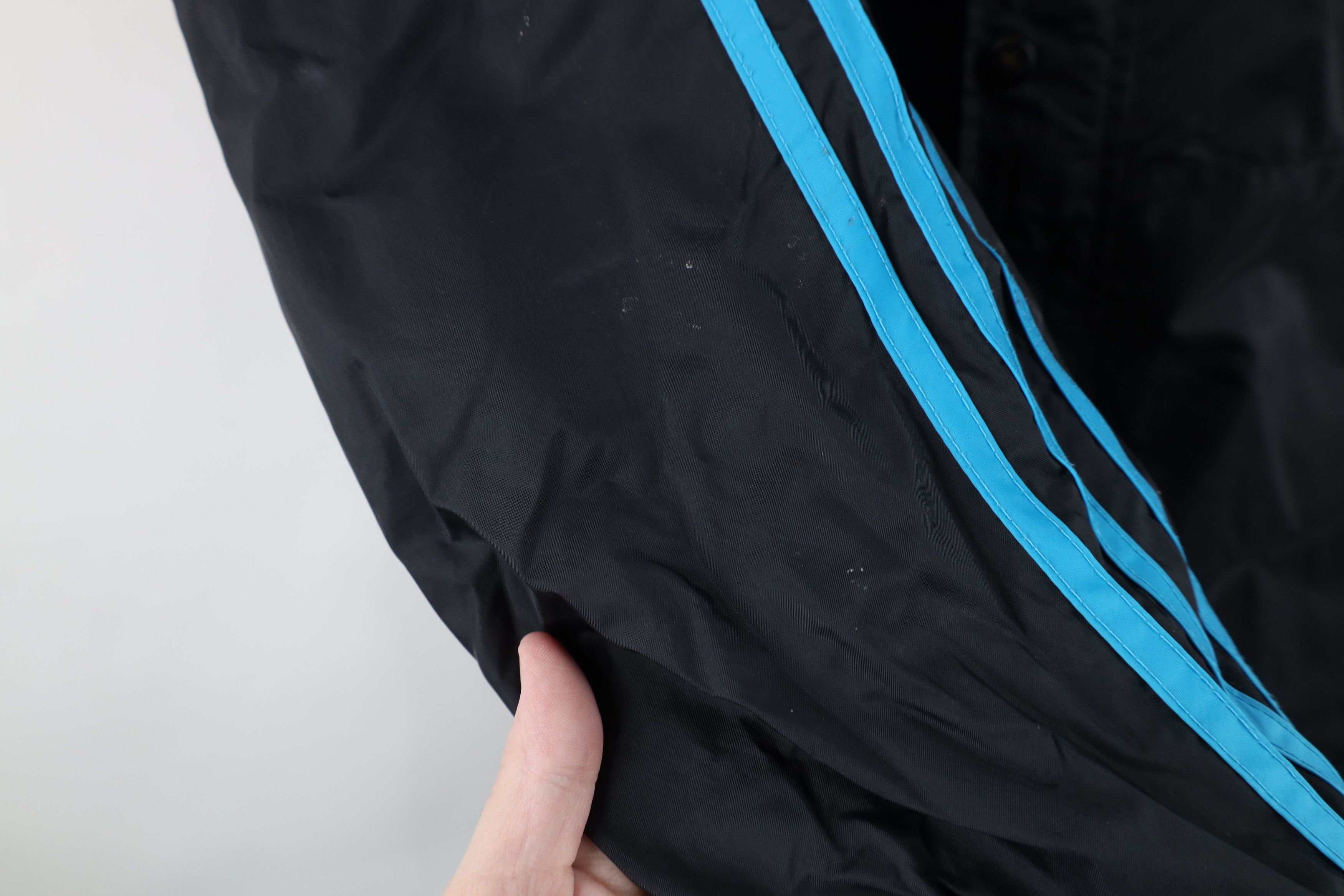 Adidas Vintage 90s Adidas Spell Out Lined Hooded Windbreaker Jacket Size US XL / EU 56 / 4 - 7 Thumbnail
