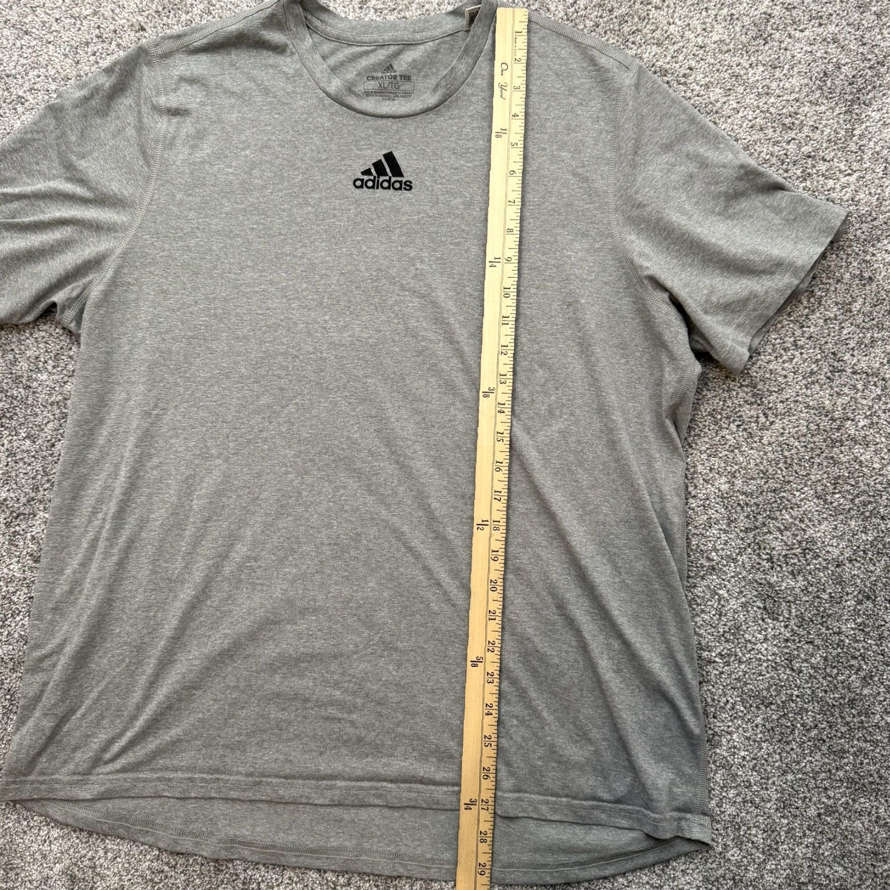 Adidas Adidas Shirt Mens XL Gray Creator Tee Athletic AEROREADY Performance Polyester Size US XL / EU 56 / 4 - 5 Thumbnail