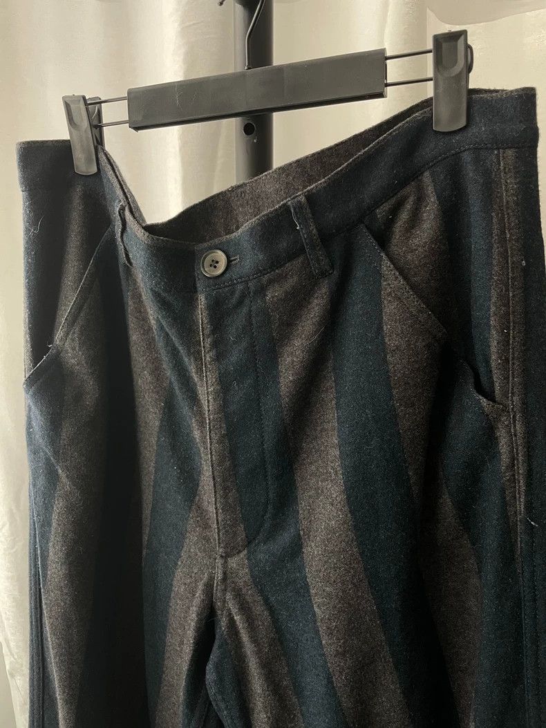 Comme des Garcons Comme des Garçons size l Wool blue-brown dark stripe slouc Size US 30 / EU 46 - 3 Thumbnail
