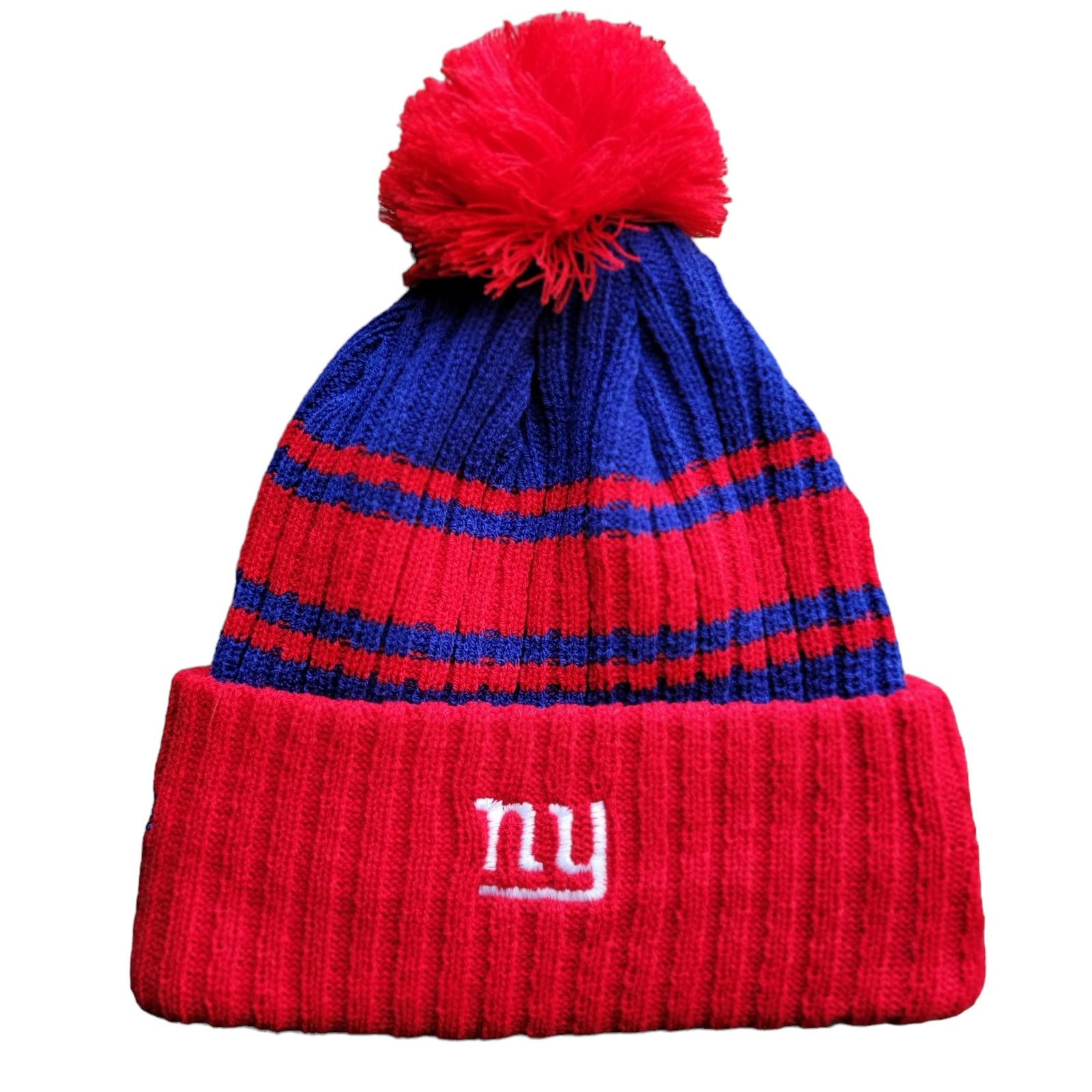 Other NWT New York Giants Sports Knit Pom Beanie Fleece Lined OSFA Size ONE SIZE - 5 Thumbnail