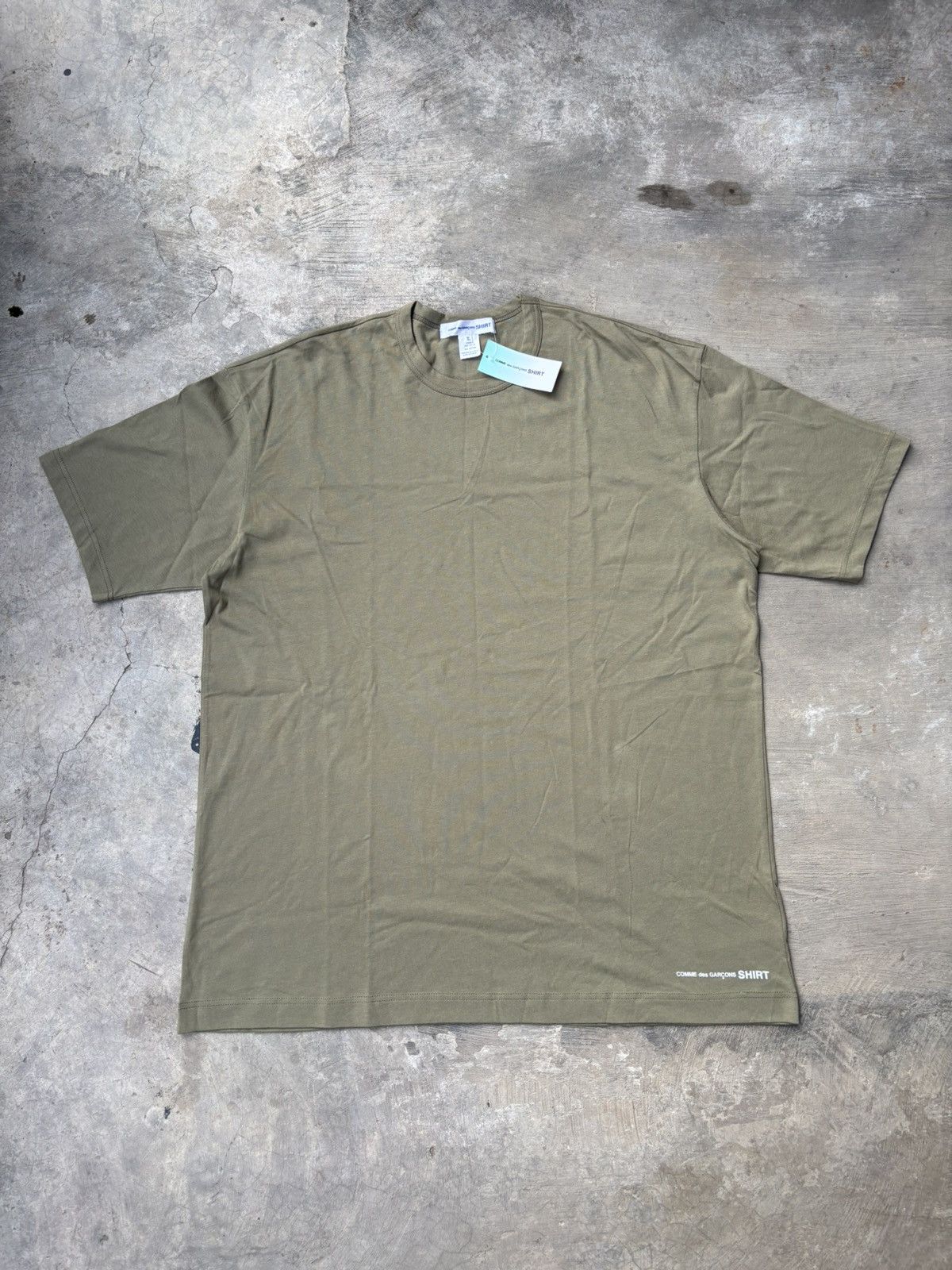 Comme des Garcons SHIRT Comme des Garçons Shirt Olive Green Oversized T-Shirt Size US XXL / EU 58 / 5 - 1 Thumbnail