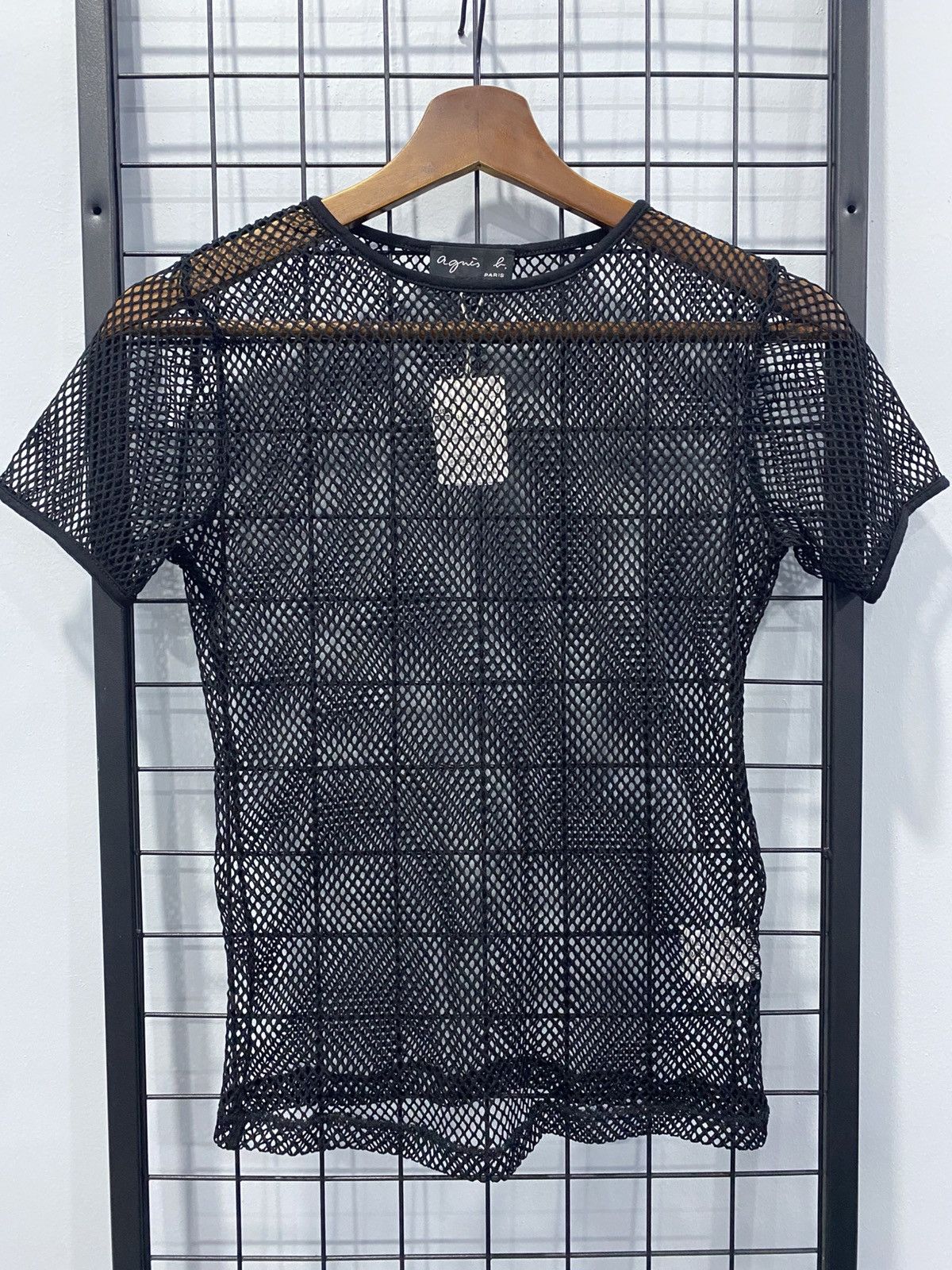 agnes b. Agnès b. Black Mesh Short Sleeve Top Size S / US 4 / IT 40 - 2 Thumbnail
