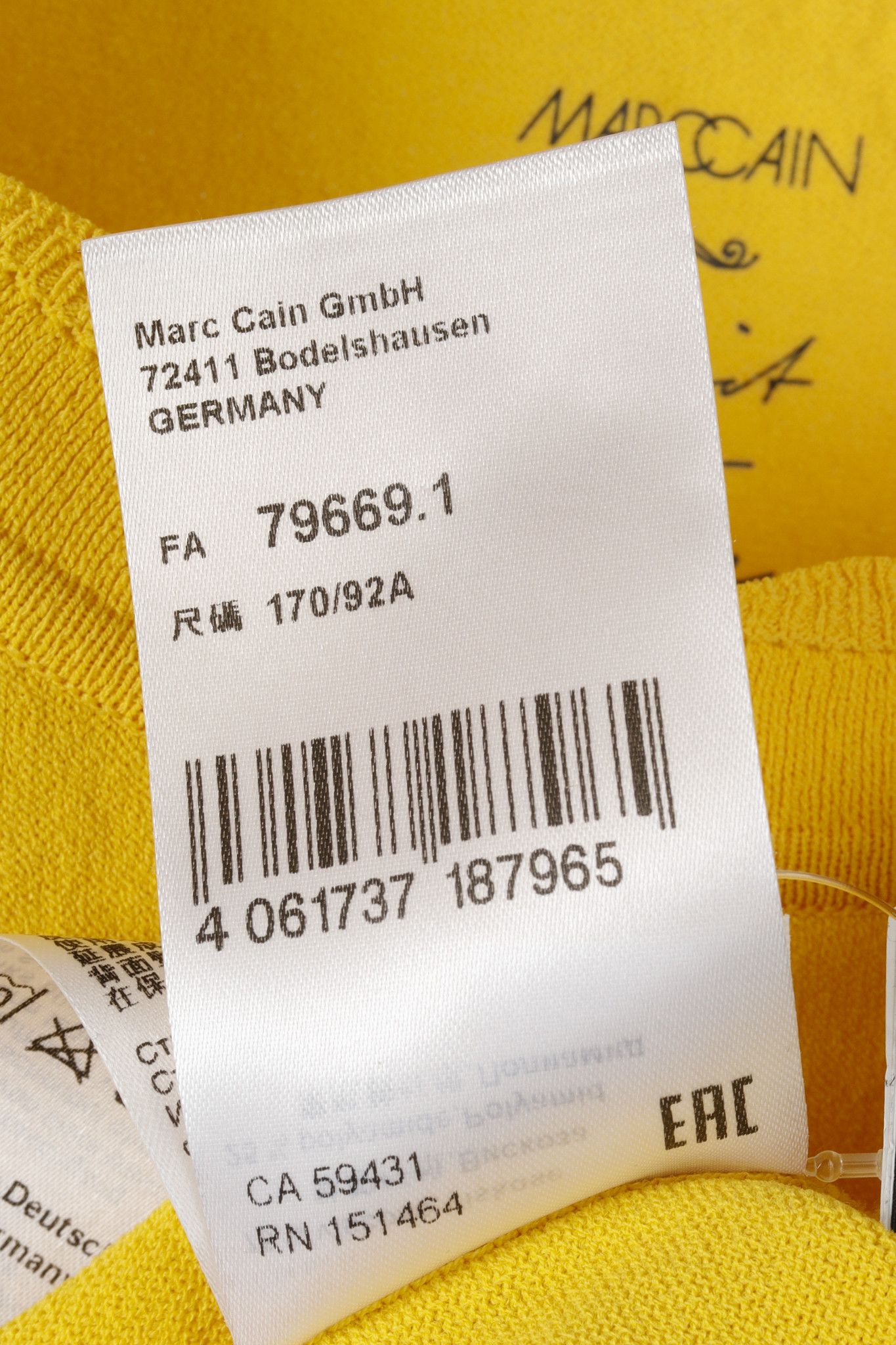 Other Marc Cain Yellow Knit Scalloped Tee Size L / US 10 / IT 46 - 9 Thumbnail