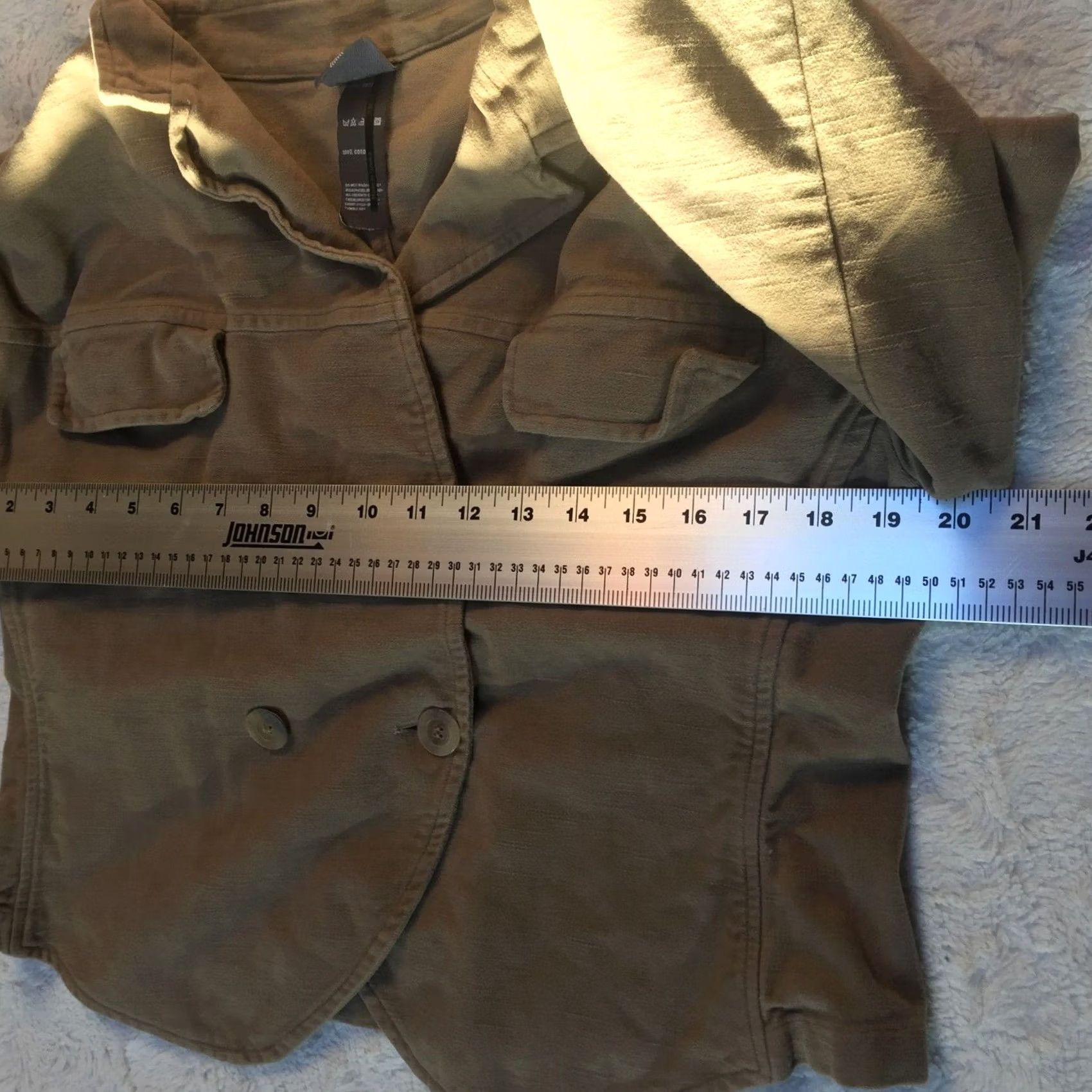 Doublet Lilith Women's Cotton Double Breasted Crop Blazer Jacket Brown Large Lightweight Size L / US 10 / IT 46 - 6 Thumbnail