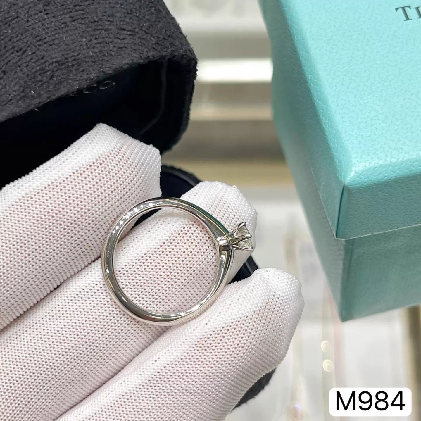 Tiffany & Co. Tiffany & Co. 24pt Diamond Ring Pt950 Size51 Box M984 Size ONE SIZE - 4 Thumbnail