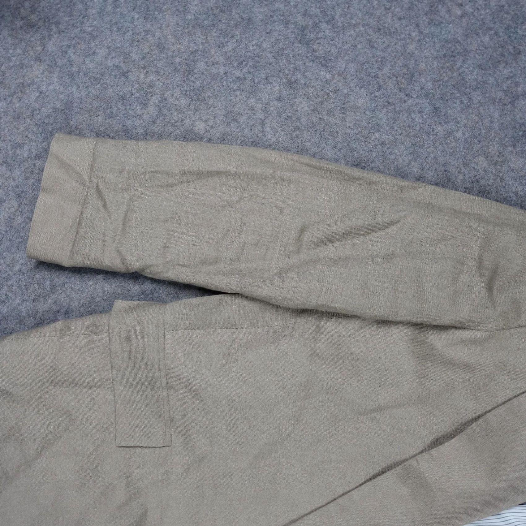 Zara VINTAGE? No — Zara Blazer Womens XL Beige Career Linen Lined Open Front Tailored Jacket Office Size XL / US 12-14 / IT 48-50 - 7 Thumbnail