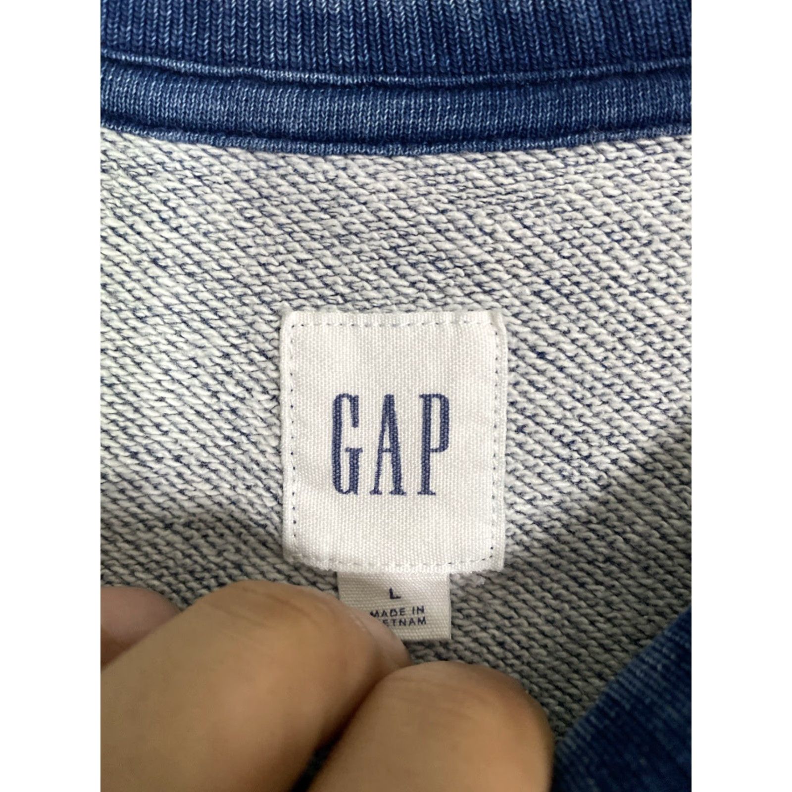 Gap Gap Sweatshirt Mens Crewneck L Blue Striped French Terry Preppy Pullover Fall Winter Vintage No Size US L / EU 52-54 / 3 - 3 Thumbnail