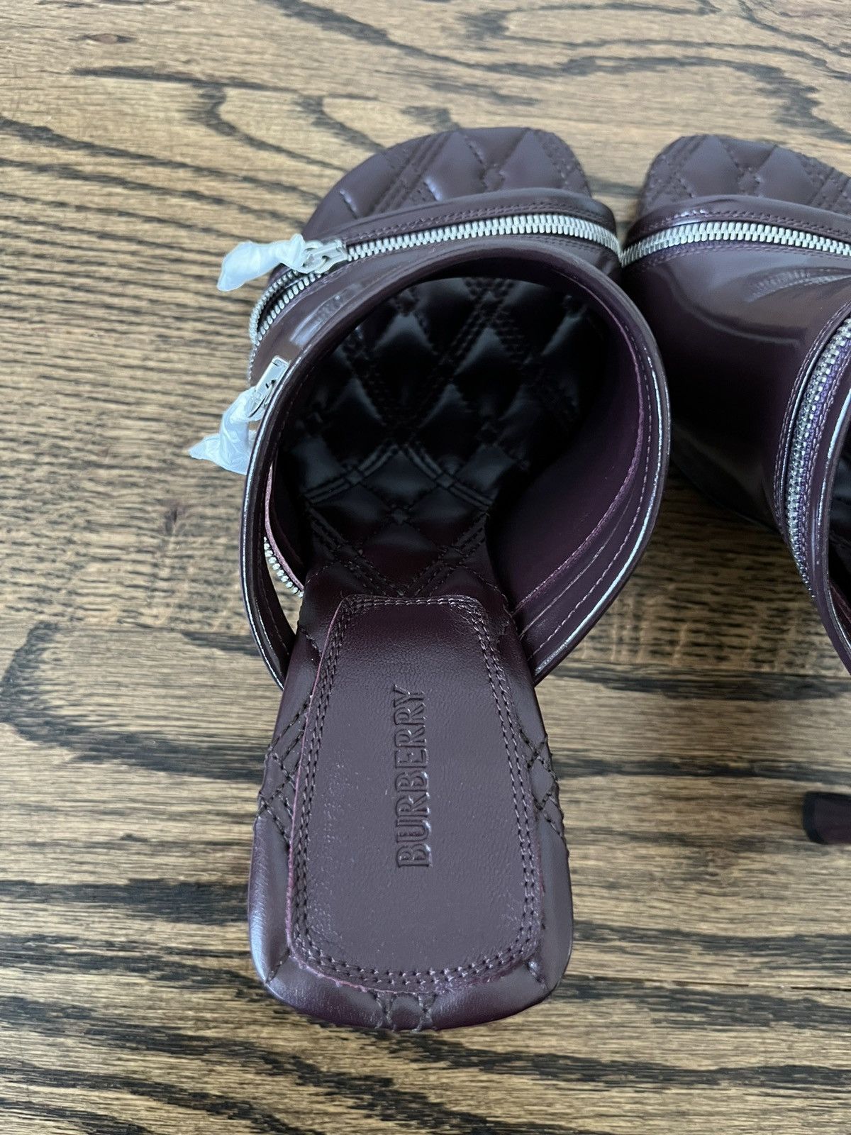 Burberry Burberry Leather Peep Sandals Size US 7.5 / IT 37.5 - 17 Thumbnail