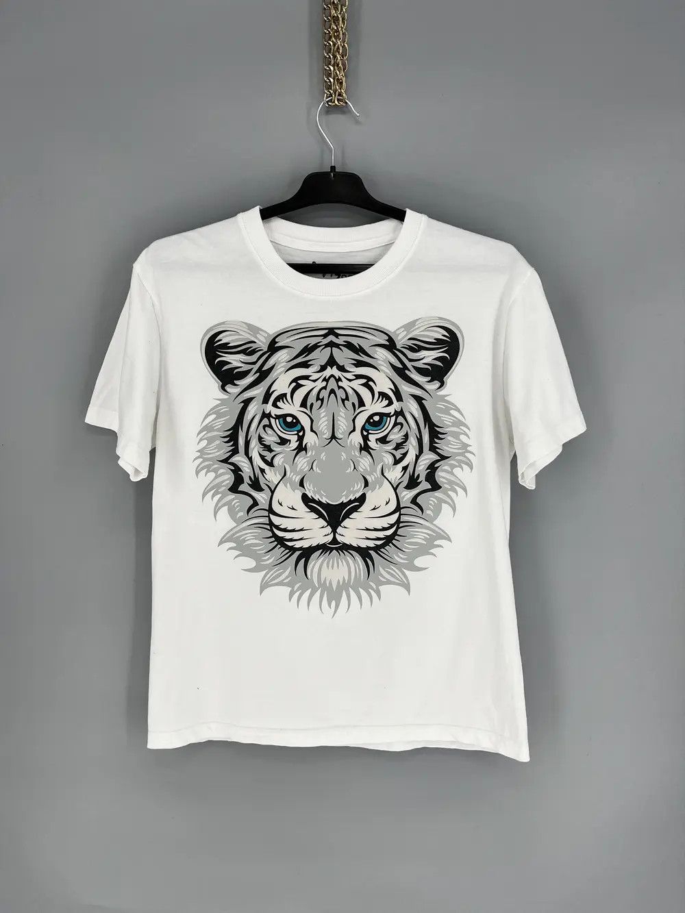 Band Tees × Vintage Vintage Y2K 90s Painted Tiger Face Graphic T-shirt Size US M / EU 48-50 / 2 - 1 Thumbnail