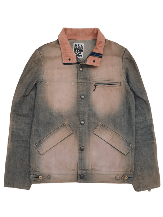 If Six Was Nine Dusty Pink Mud Washed Denim Jacket by BLONDY | Grailed