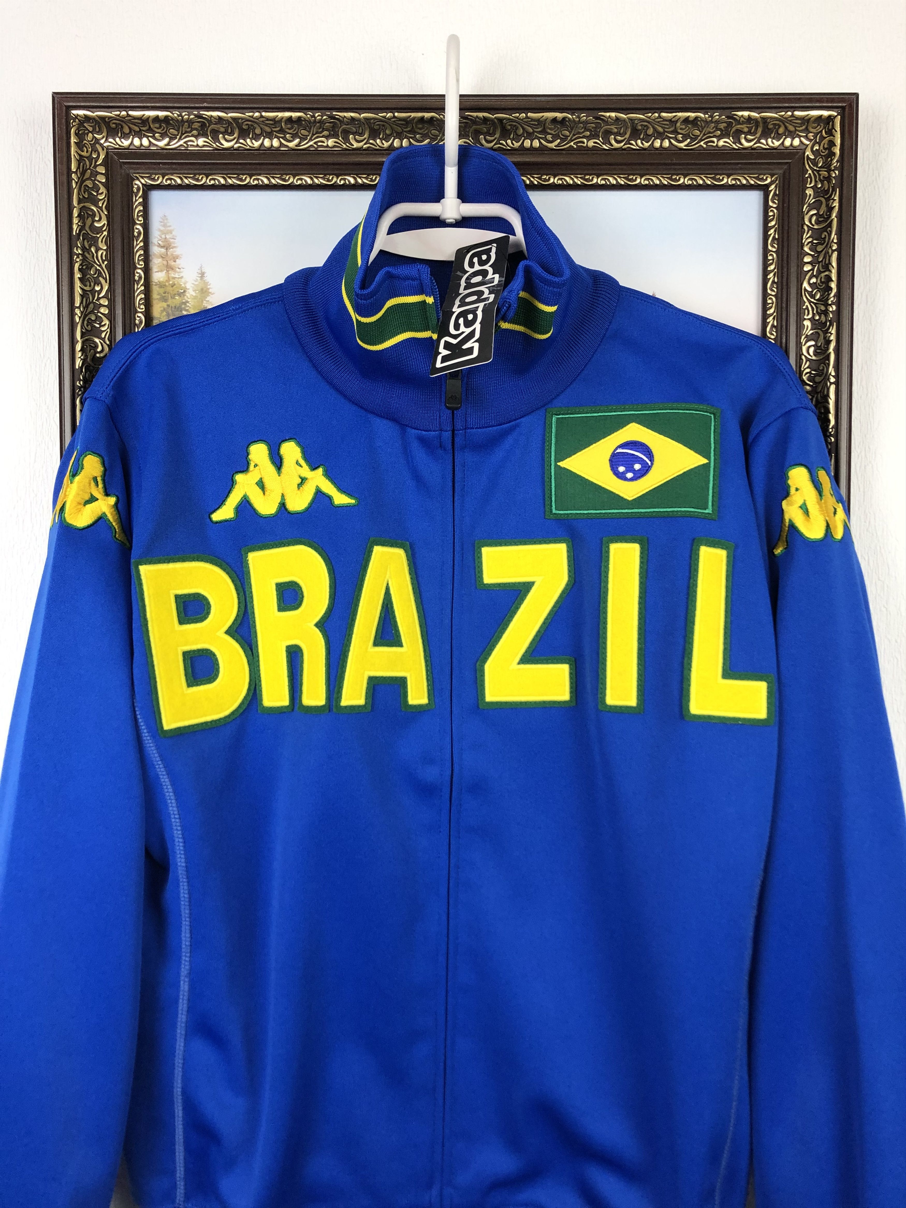 Kappa Kappa Brazil Football Jacket Soccer Track Top Mens New Size US S / EU 44-46 / 1 - 2 Thumbnail