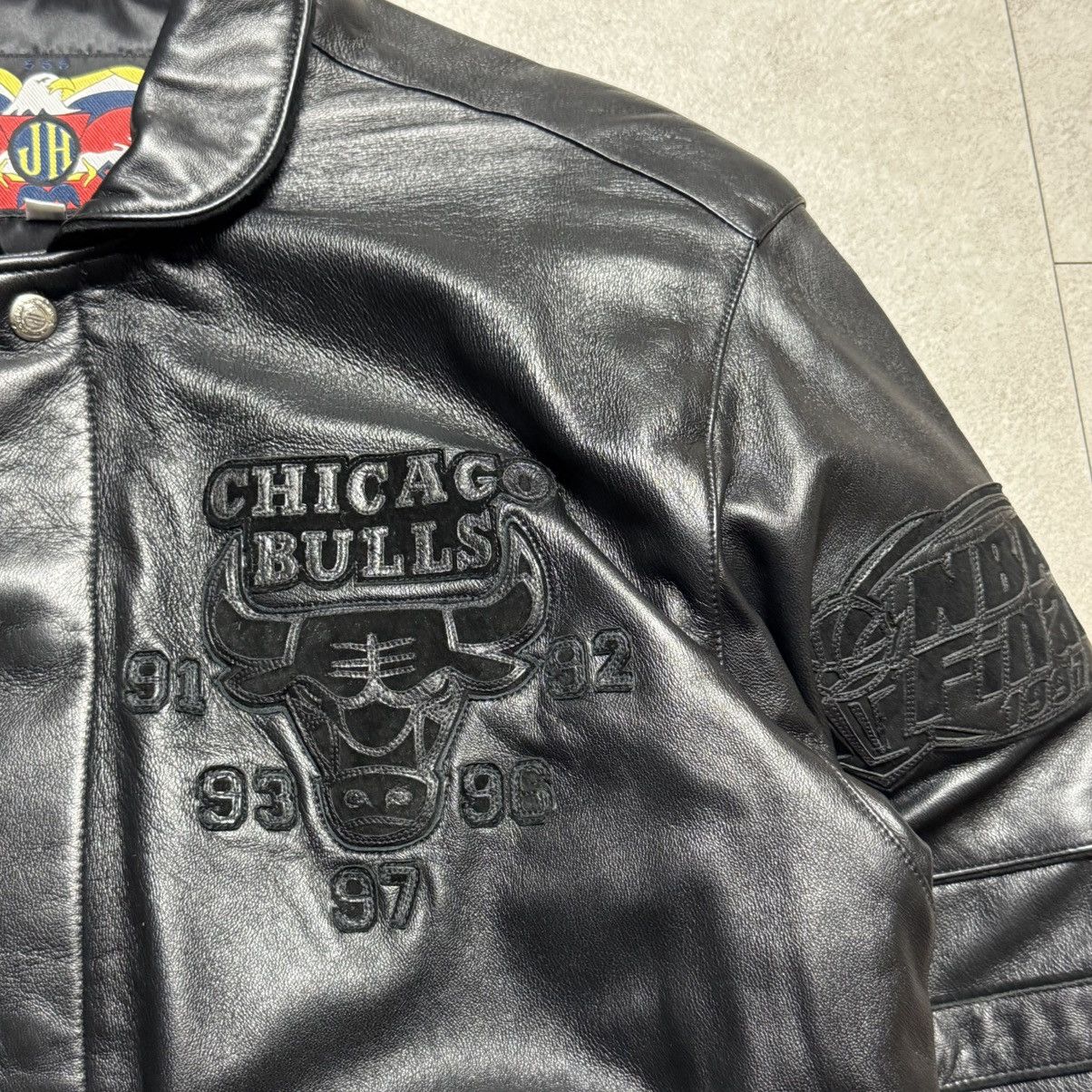 Jeff Hamilton Jeff Hamilton NBA Bulls 5 Time Champions Leather Jacket Size US M / EU 48-50 / 2 - 3 Thumbnail