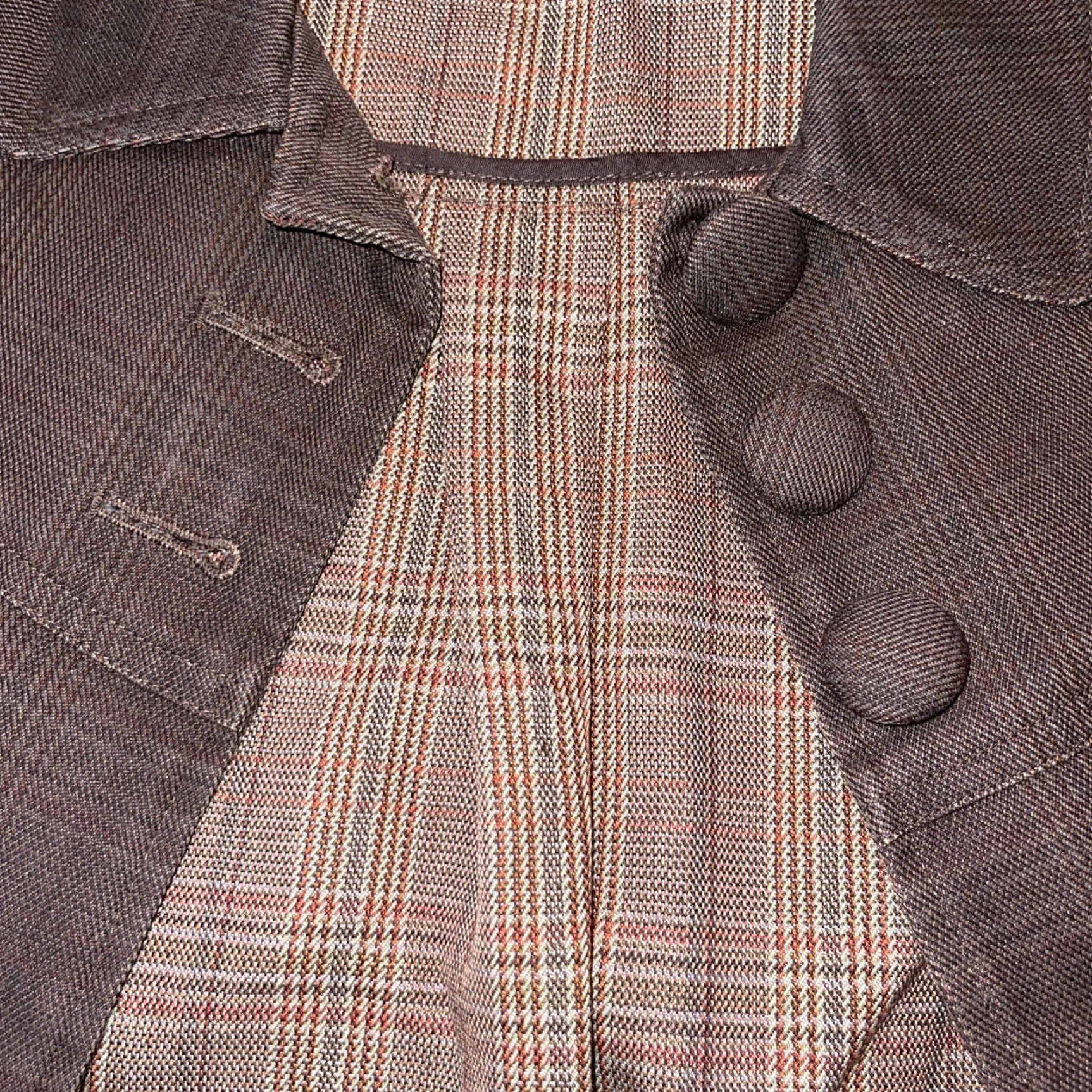 Vintage Ruff Hewn Well Worn Brown Short Jacket Top Womens Size Medium Size L / US 10 / IT 46 - 4 Thumbnail