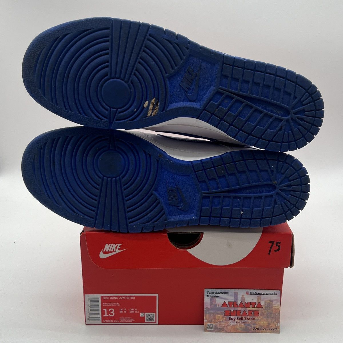 Nike Nike dunk low white hyper royal Size US 13 / EU 46 - 8 Thumbnail