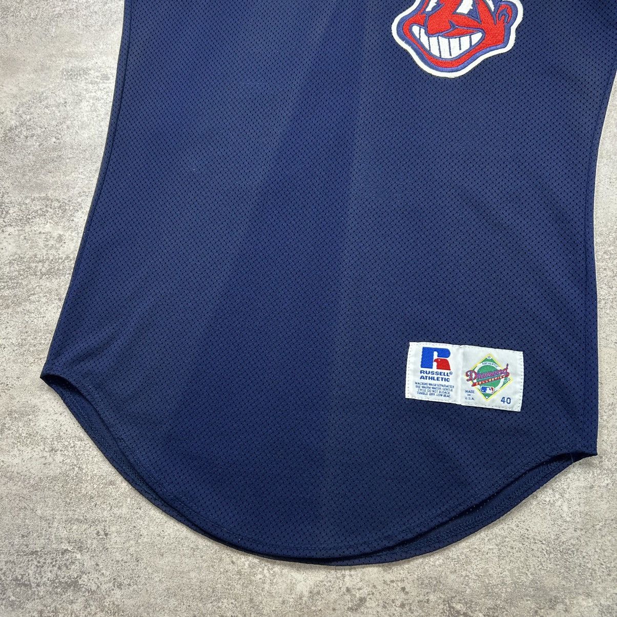 MLB × Russell Athletic × Vintage VTG 90s CLEVELAND INDIANS JOSE MESA RUSSELL PRACTICE JERSEY Size US M / EU 48-50 / 2 - 9 Thumbnail