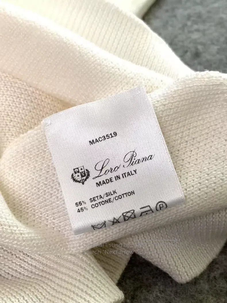 Loro Piana LORO PIANA Solid Color Knit Short Sleeve Top Size M / US 6-8 / IT 42-44 - 5 Thumbnail