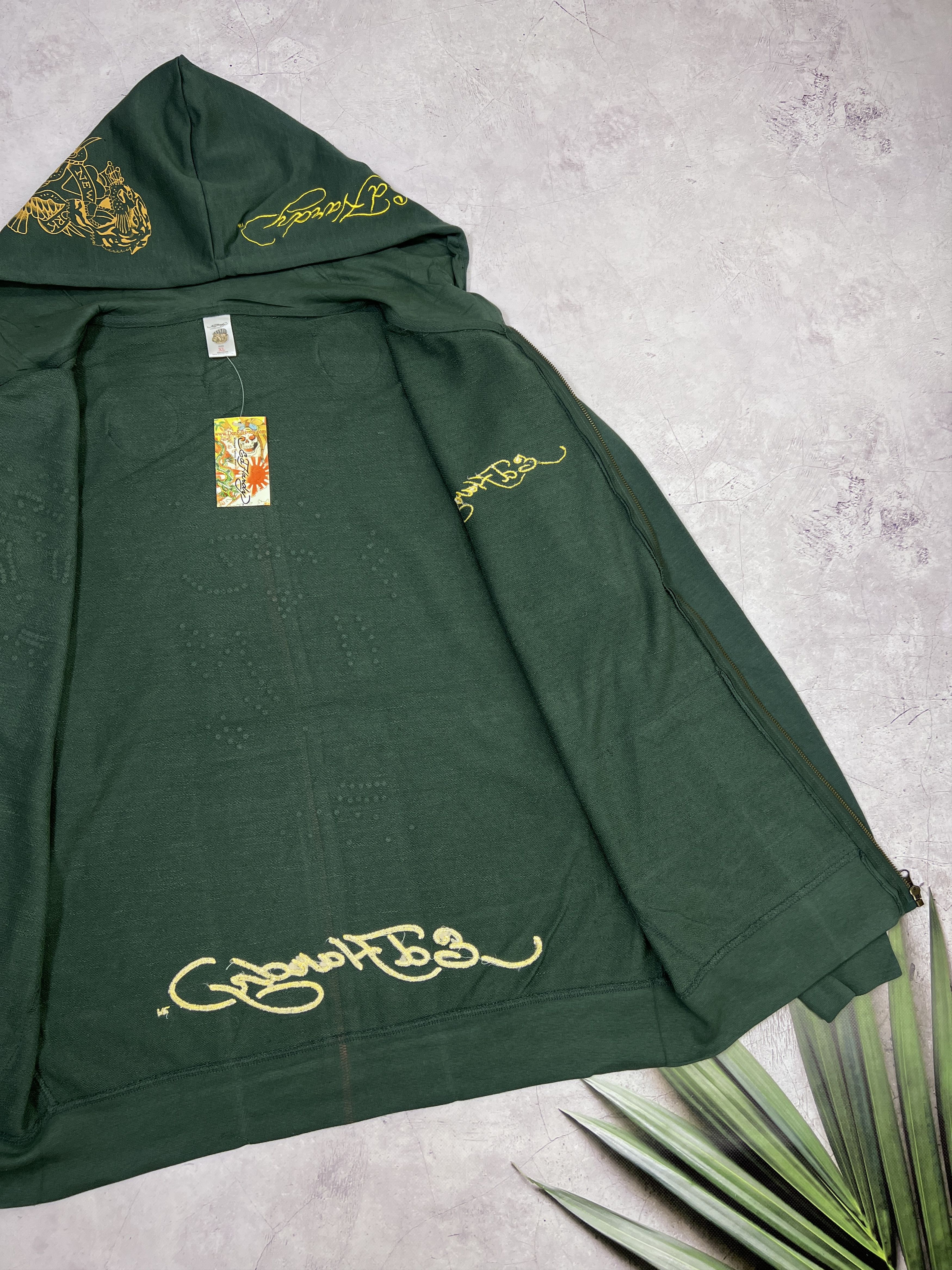 Ed Hardy Y2K Ed Hardy Zip Up Hoodie Christian Audigier Tiger & Skull Size US XL / EU 56 / 4 - 9 Thumbnail