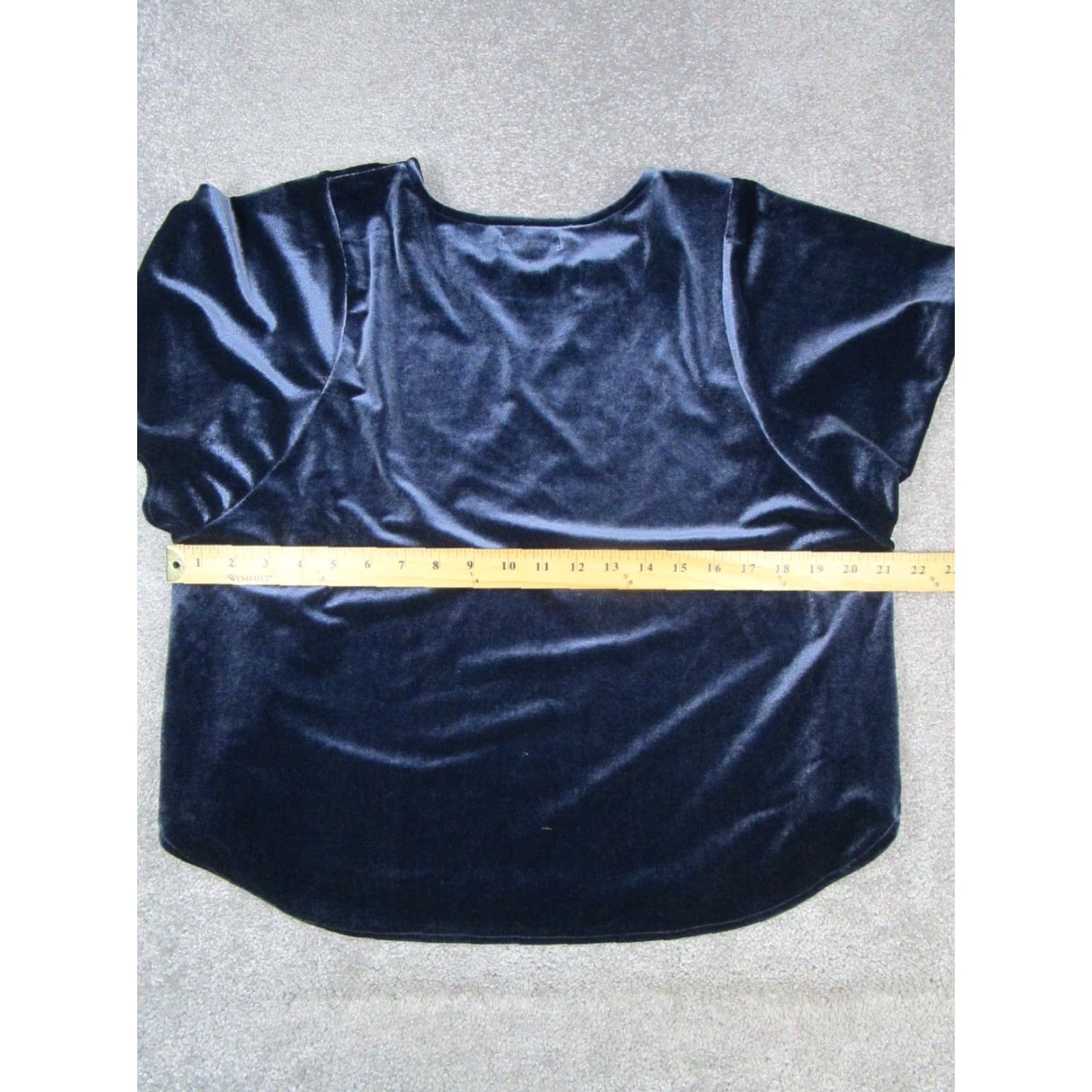Madewell Madewell Shirt Womens L Blue Blouse Short Sleeve Round Neck Pullover Size L / US 10 / IT 46 - 5 Thumbnail