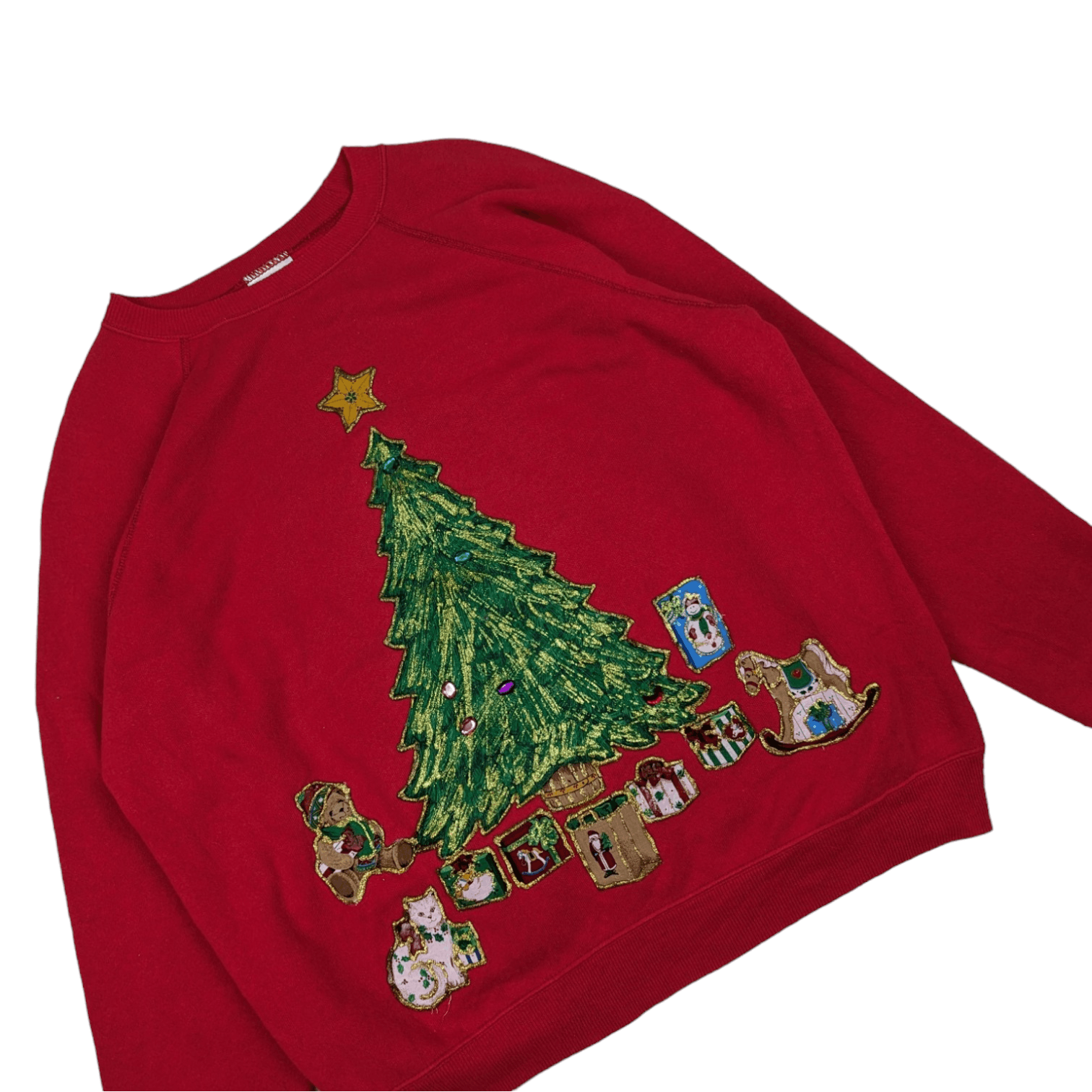 Hanes Vintage 90's HANES Christmas Tree Merry Christmas Jumper Size L / US 10 / IT 46 - 3 Thumbnail