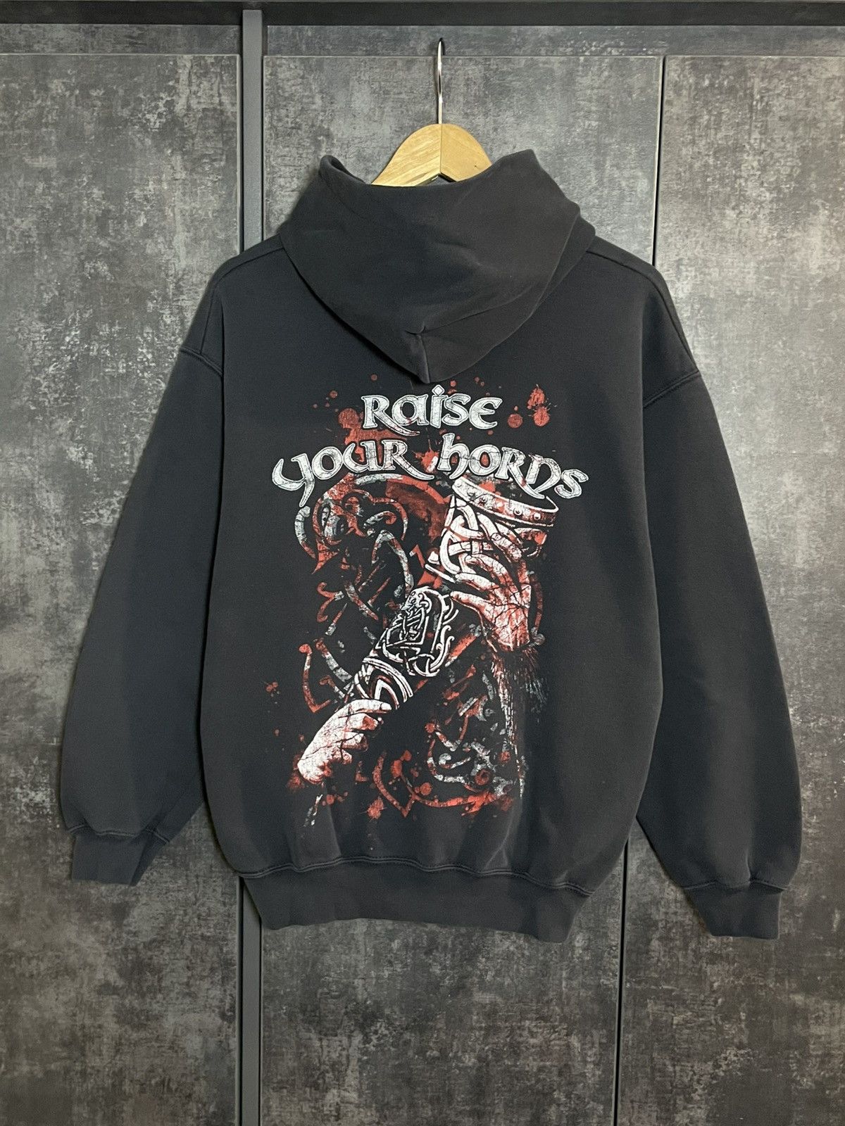 Vintage Vintage Amon Amarth Faded Hoodie Rock Darkthrone Deftones Ys Size US M / EU 48-50 / 2 - 8 Thumbnail