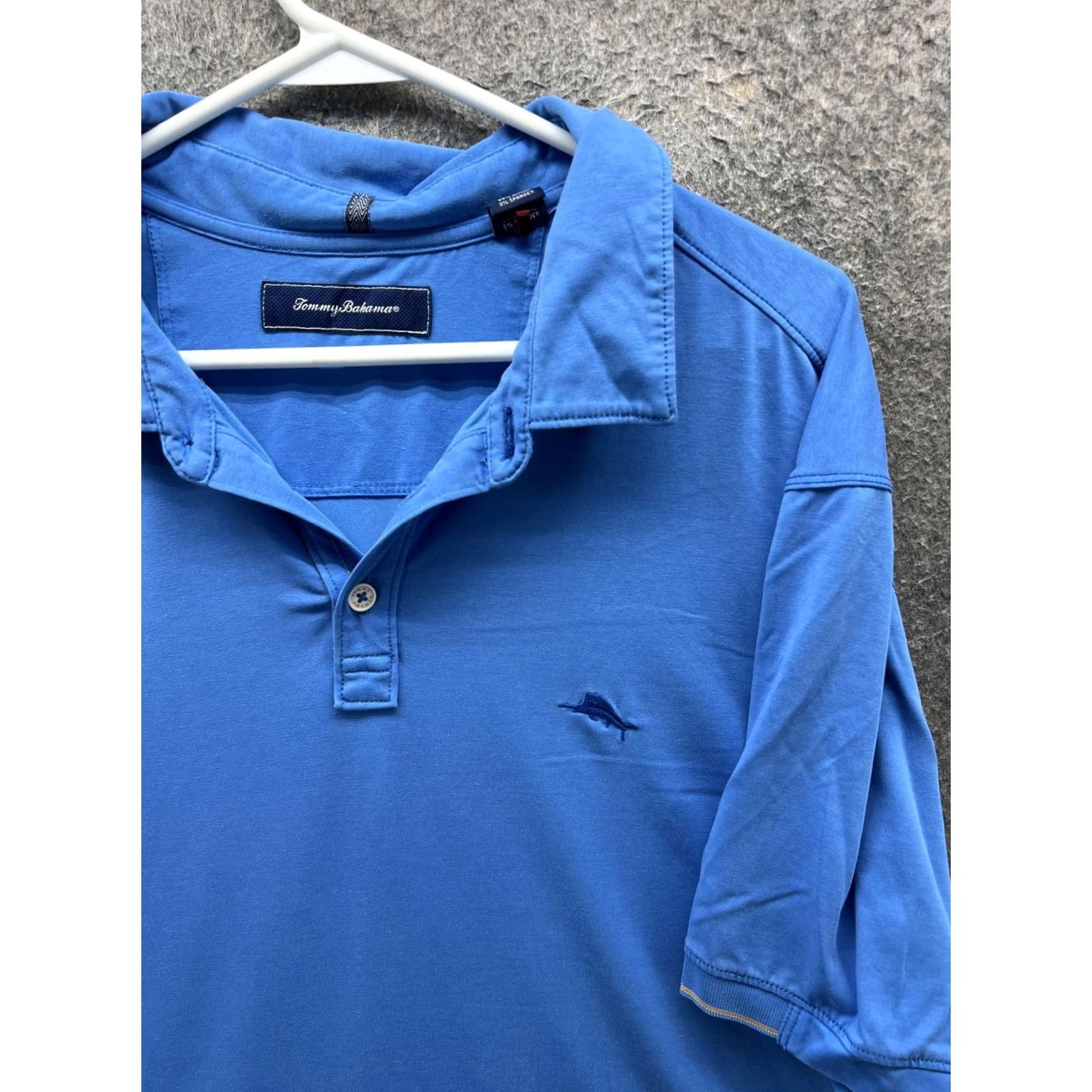 Tommy Bahama Tommy Bahama Polo Shirt Mens XL Blue Solid Marlin Logo Casual Short Sleeve Size US XL / EU 56 / 4 - 7 Thumbnail