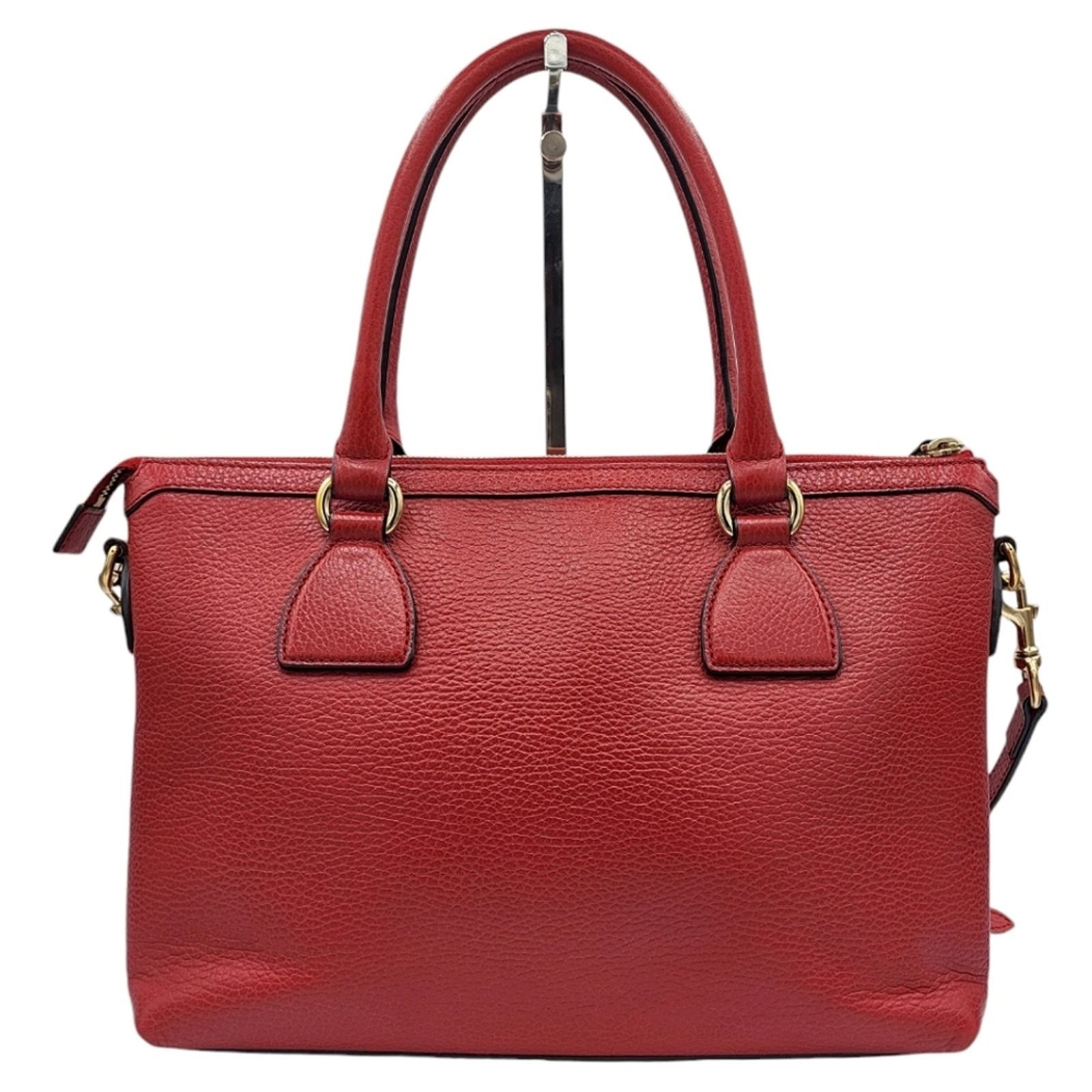 Gucci Gucci Interlocking GG Charm Pebbled Leather Satchel Bag Size ONE SIZE - 2 Thumbnail